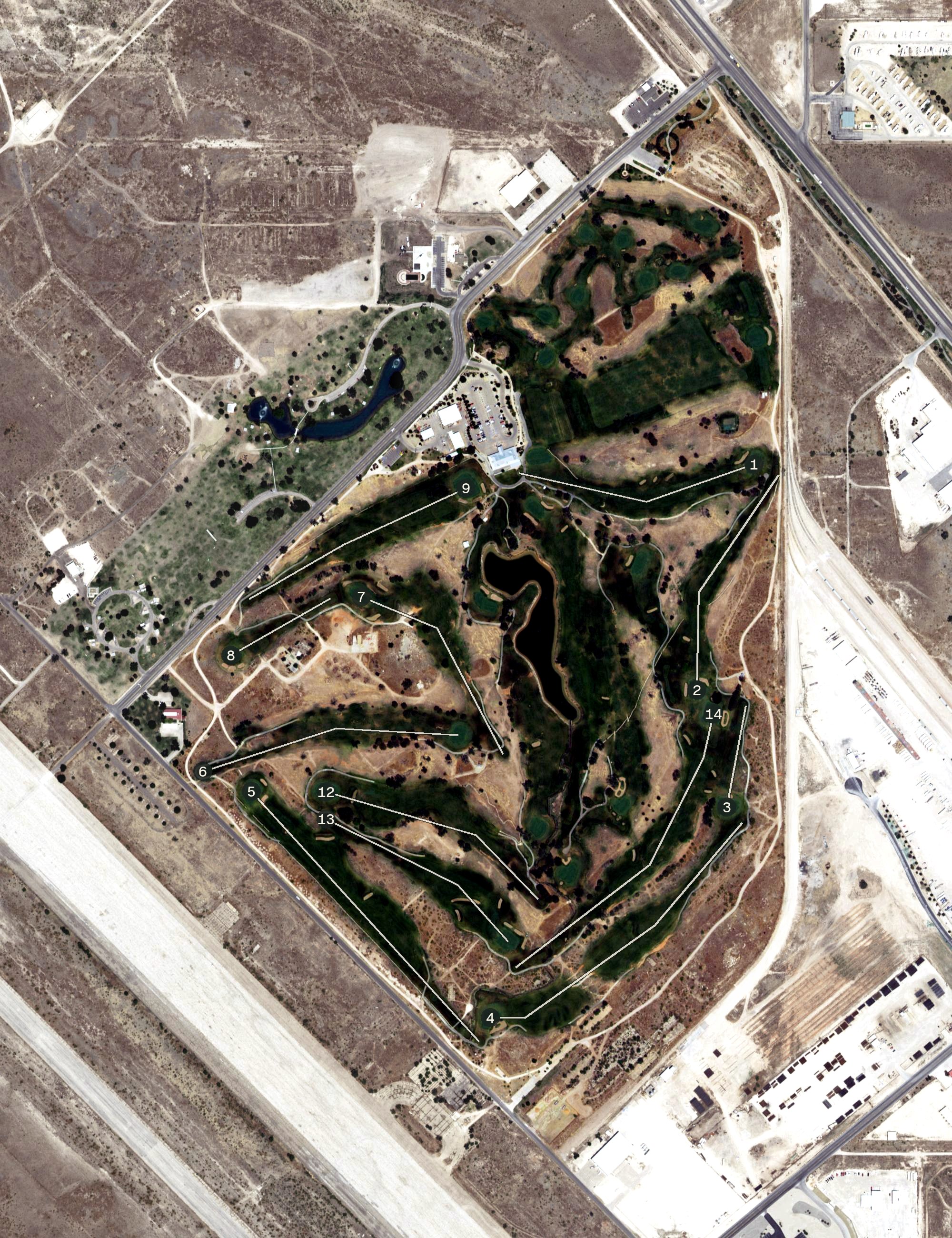 Aerial view of Rockwind Community Links, NM