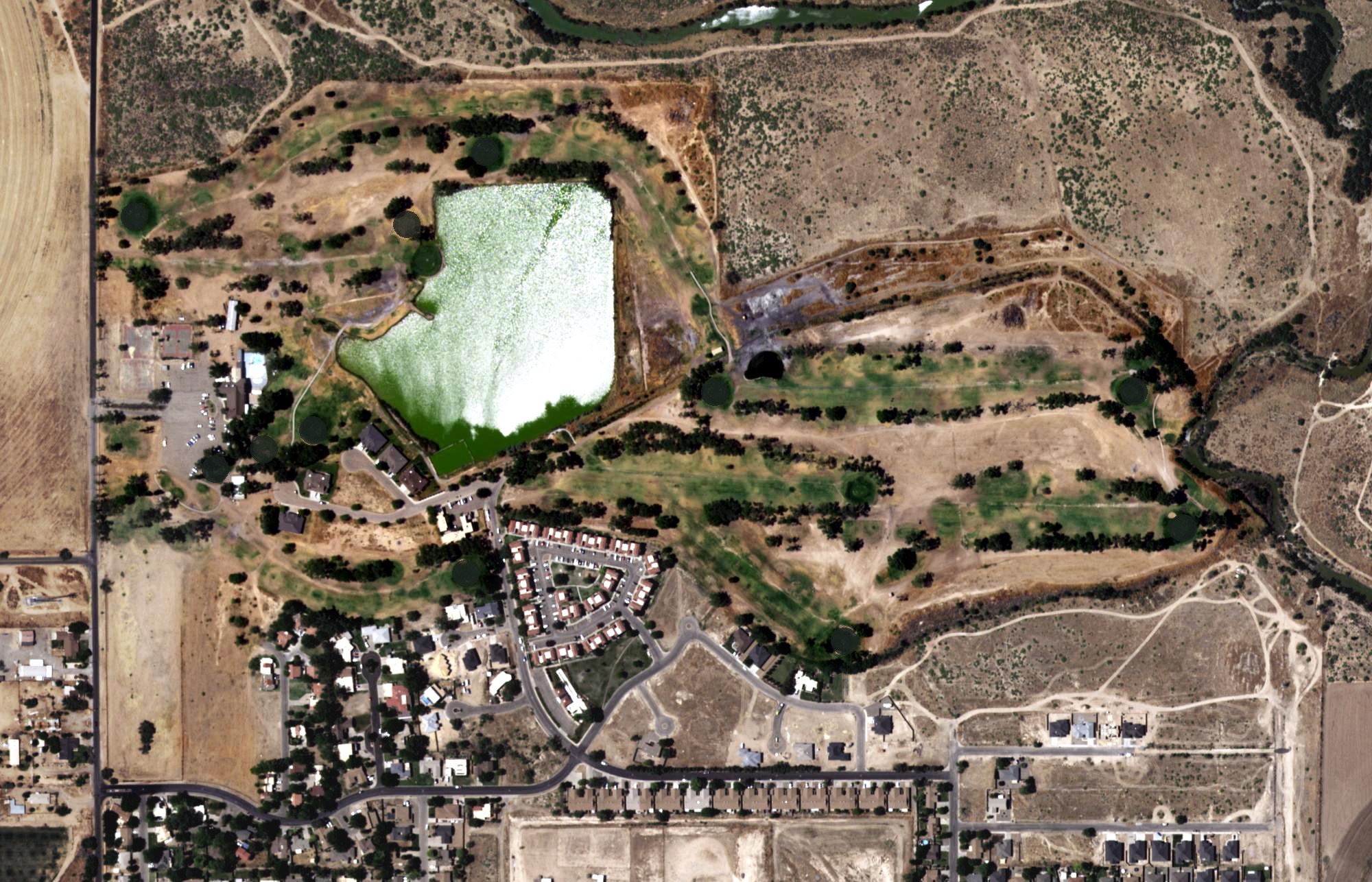Aerial view of Roswell Country Club, NM