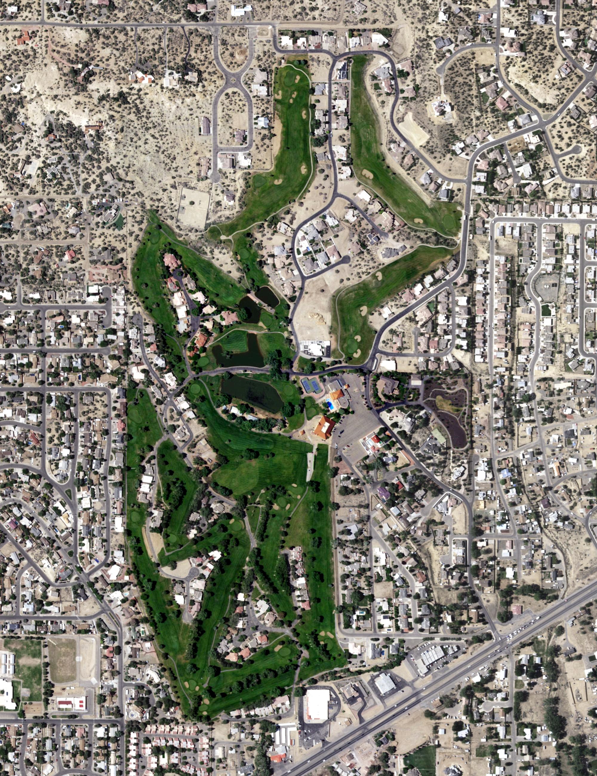Aerial view of San Juan Country Club Golf Course, NM