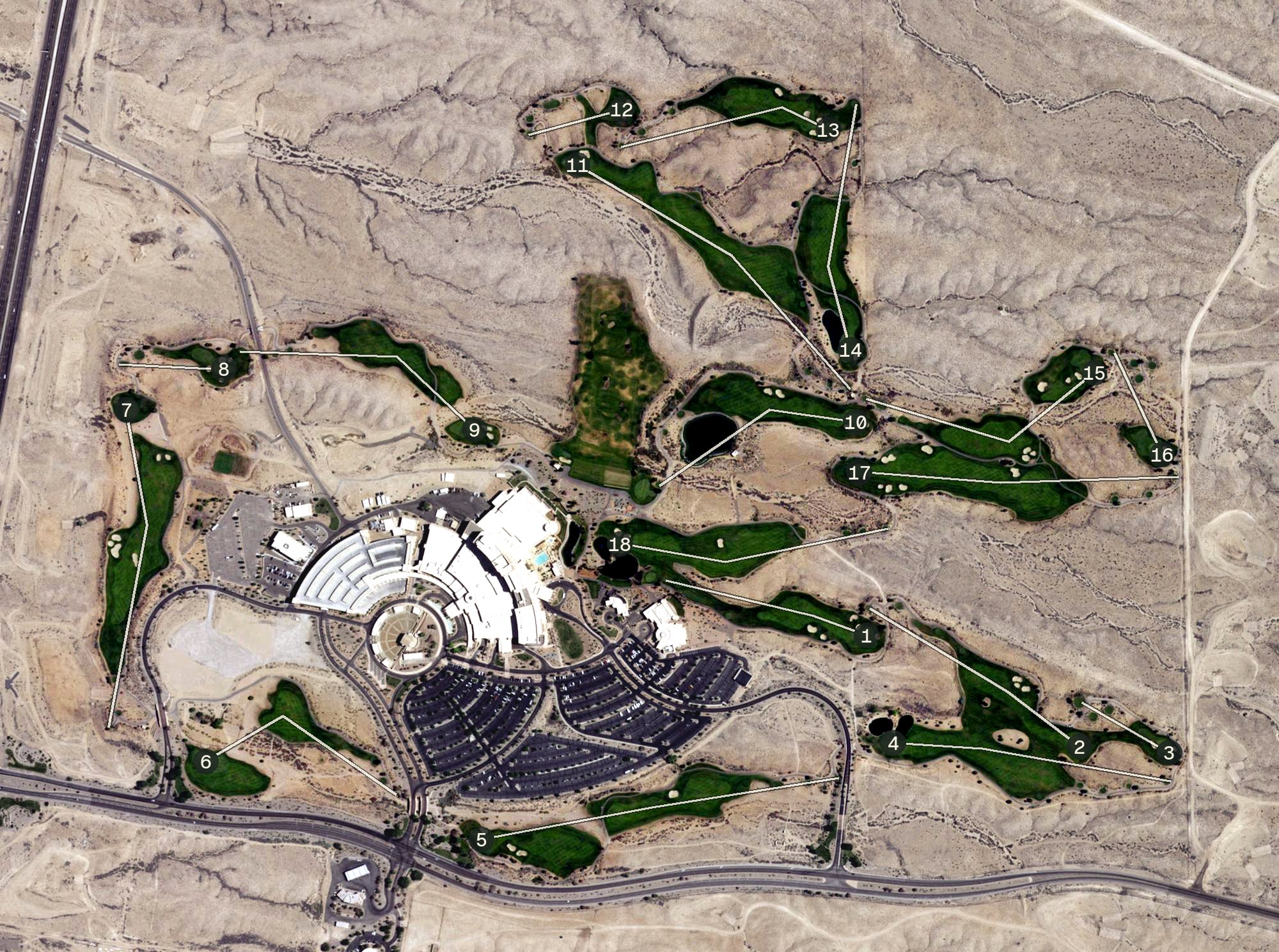 Aerial view of Sandia Golf Club, NM