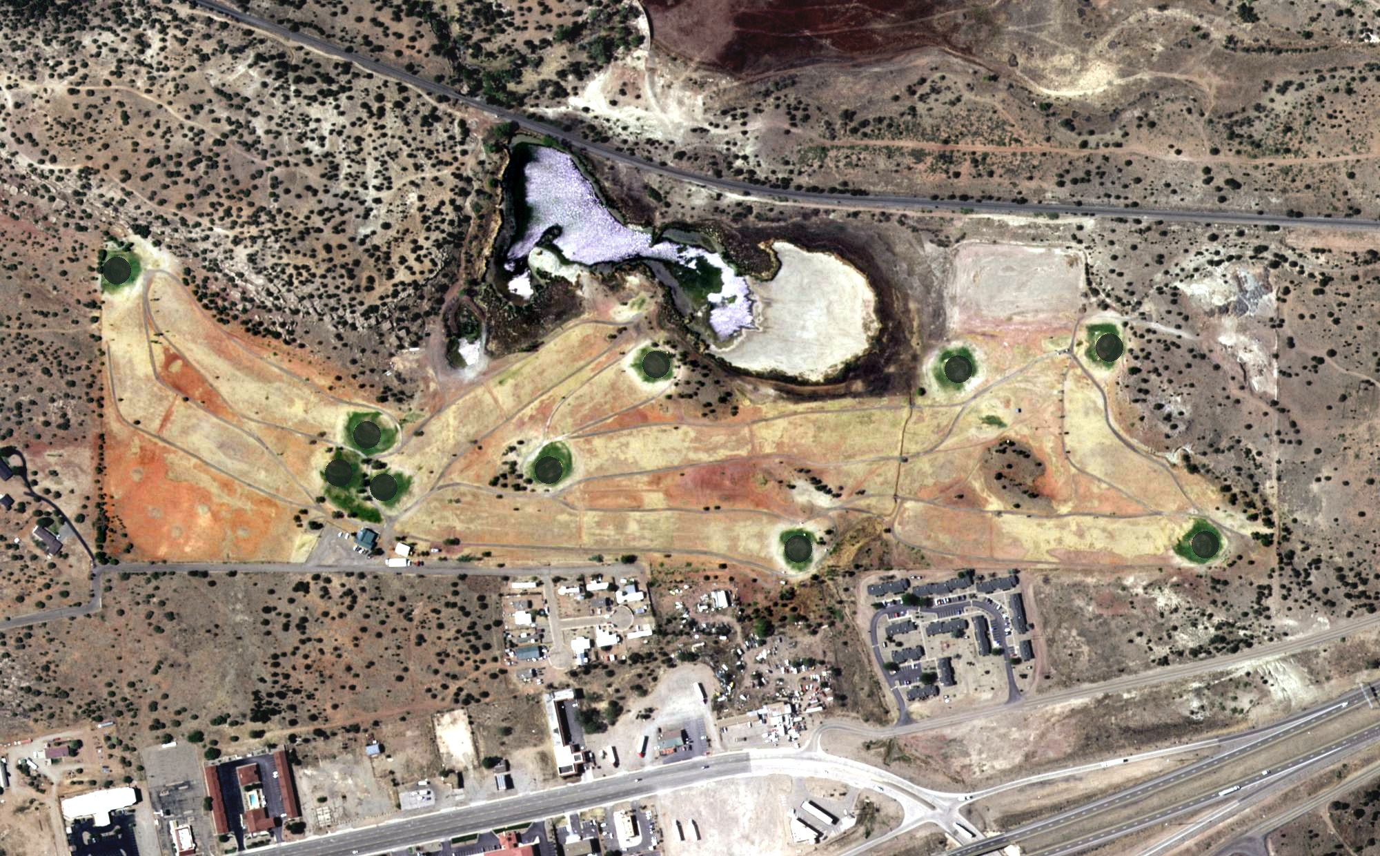 Aerial view of Santa Rosa Golf Course, NM