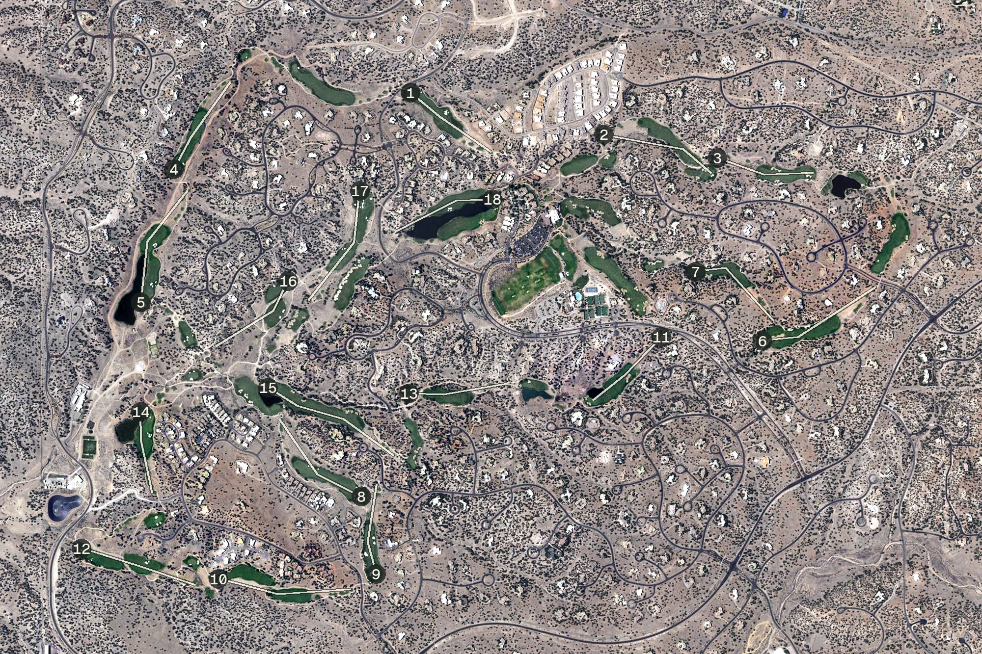 Aerial view of The Club at Las Campanas, NM