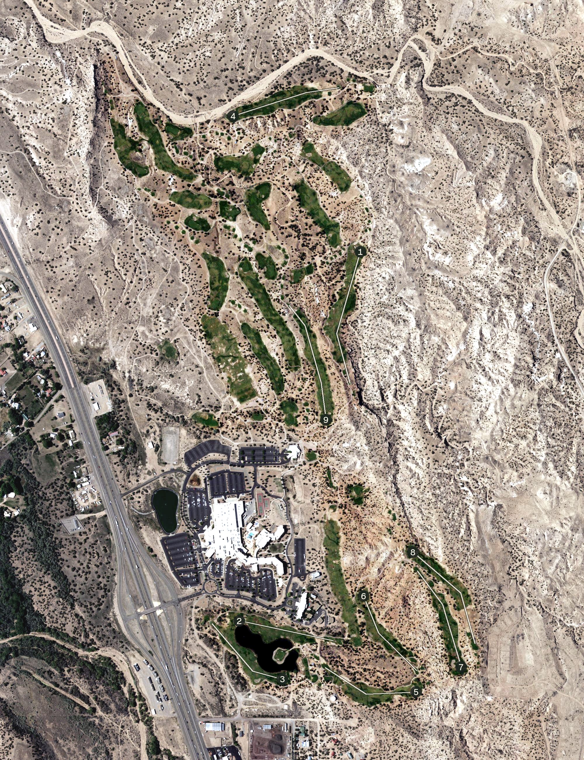 Aerial view of Towa Golf Club, NM