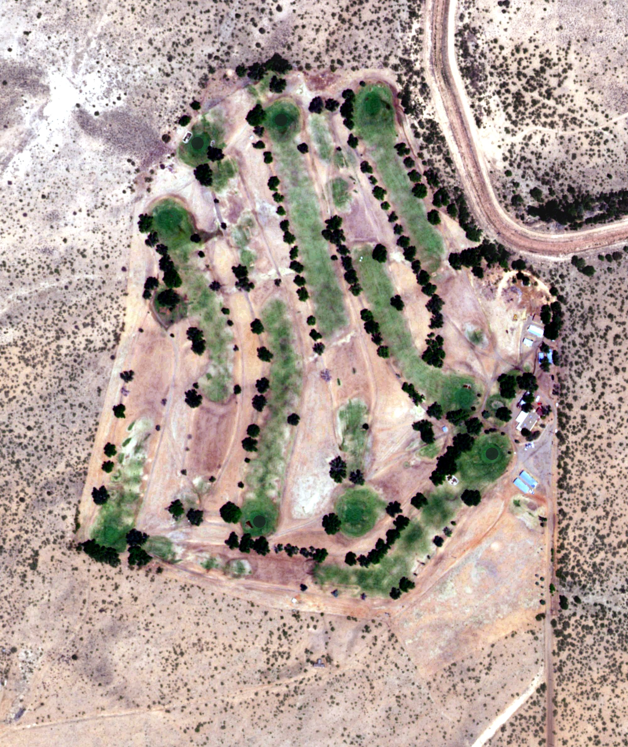 Aerial view of Tucumcari Municipal Golf Course, NM