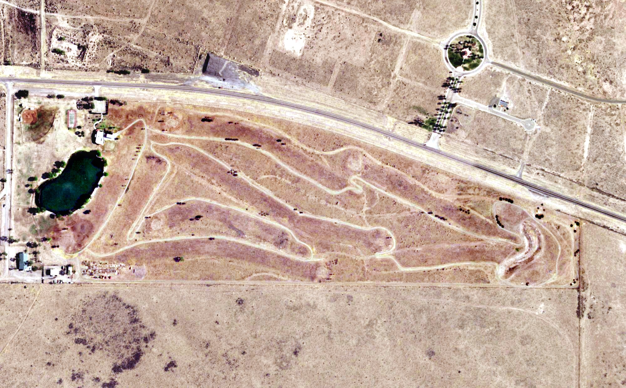 Aerial view of Valle Del Sol Golf Course, NM