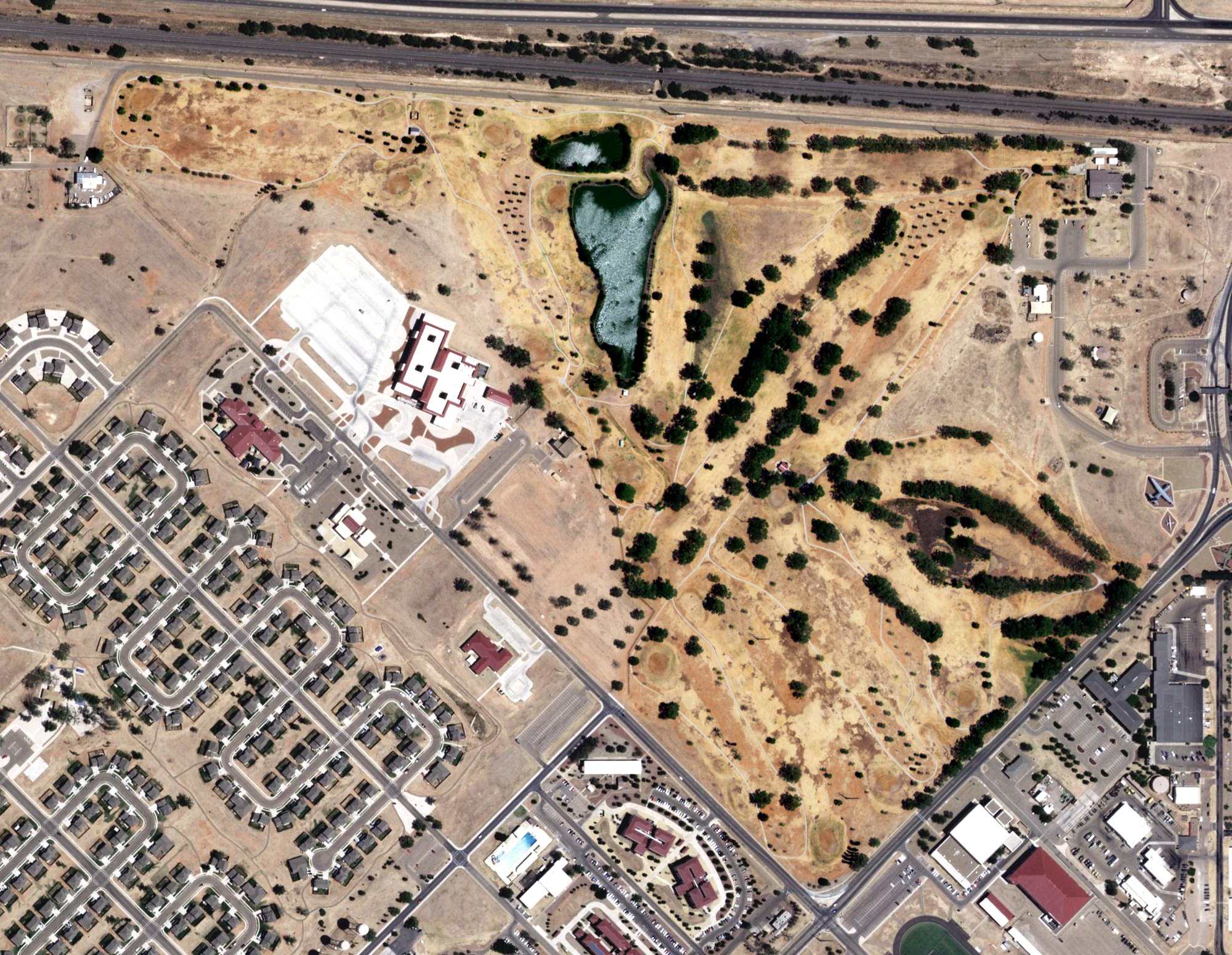 Aerial view of Whispering Winds Golf Course (Cannon AFB), NM