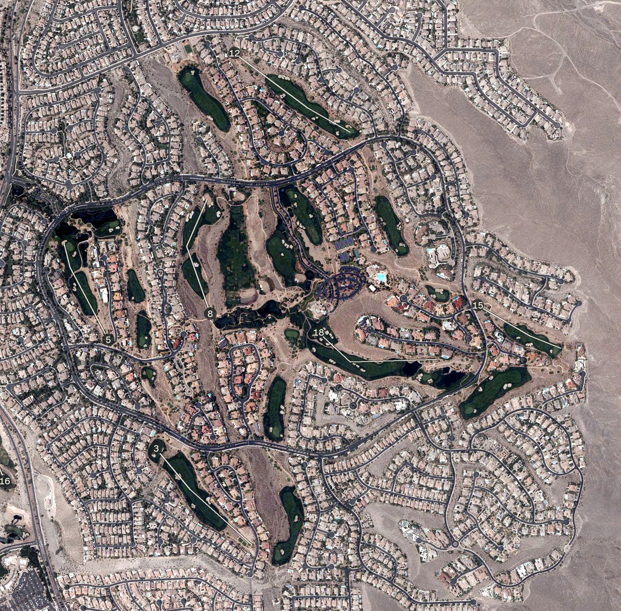 Aerial view of Anthem Country Club, NV