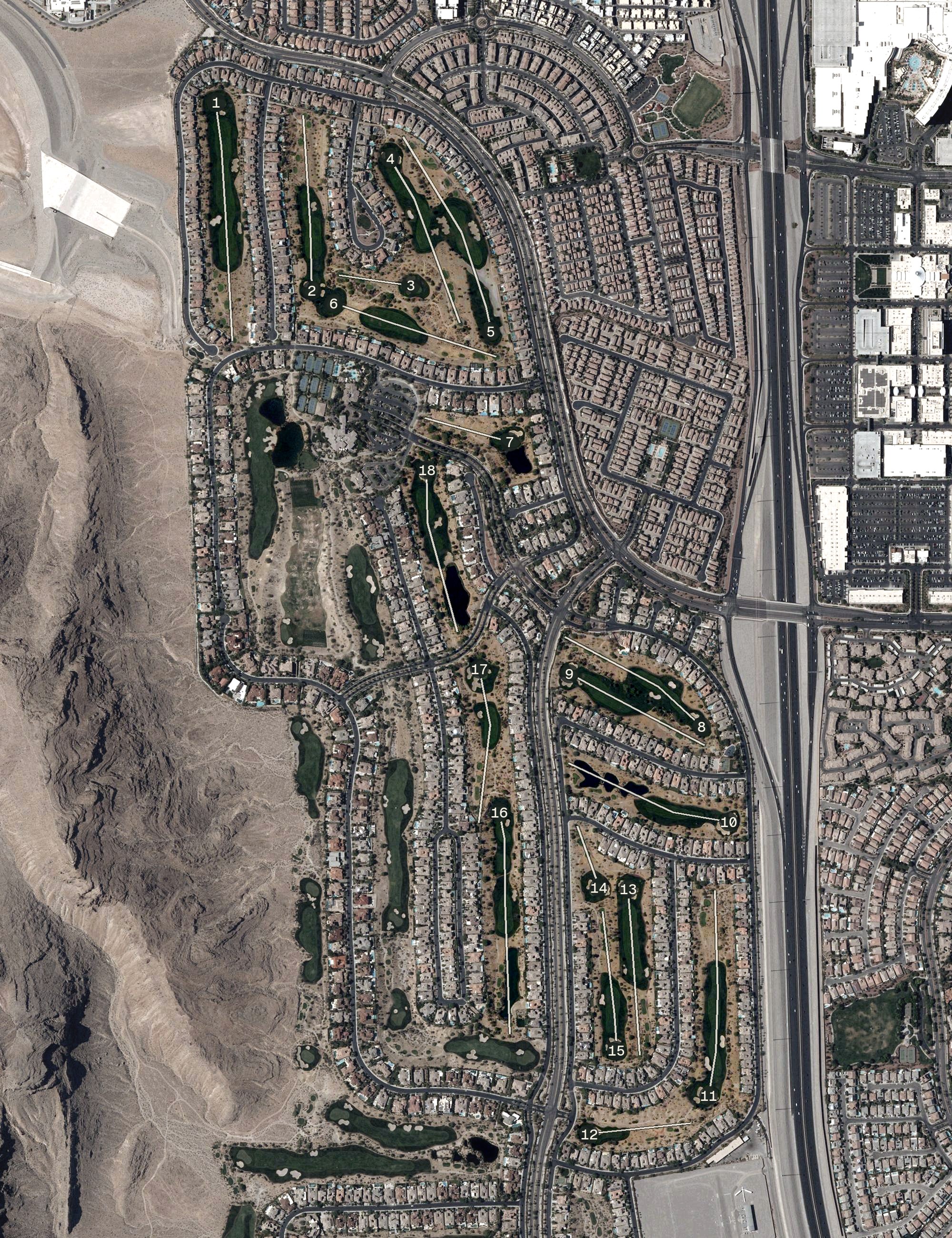 Aerial view of Arroyo Golf Club, NV