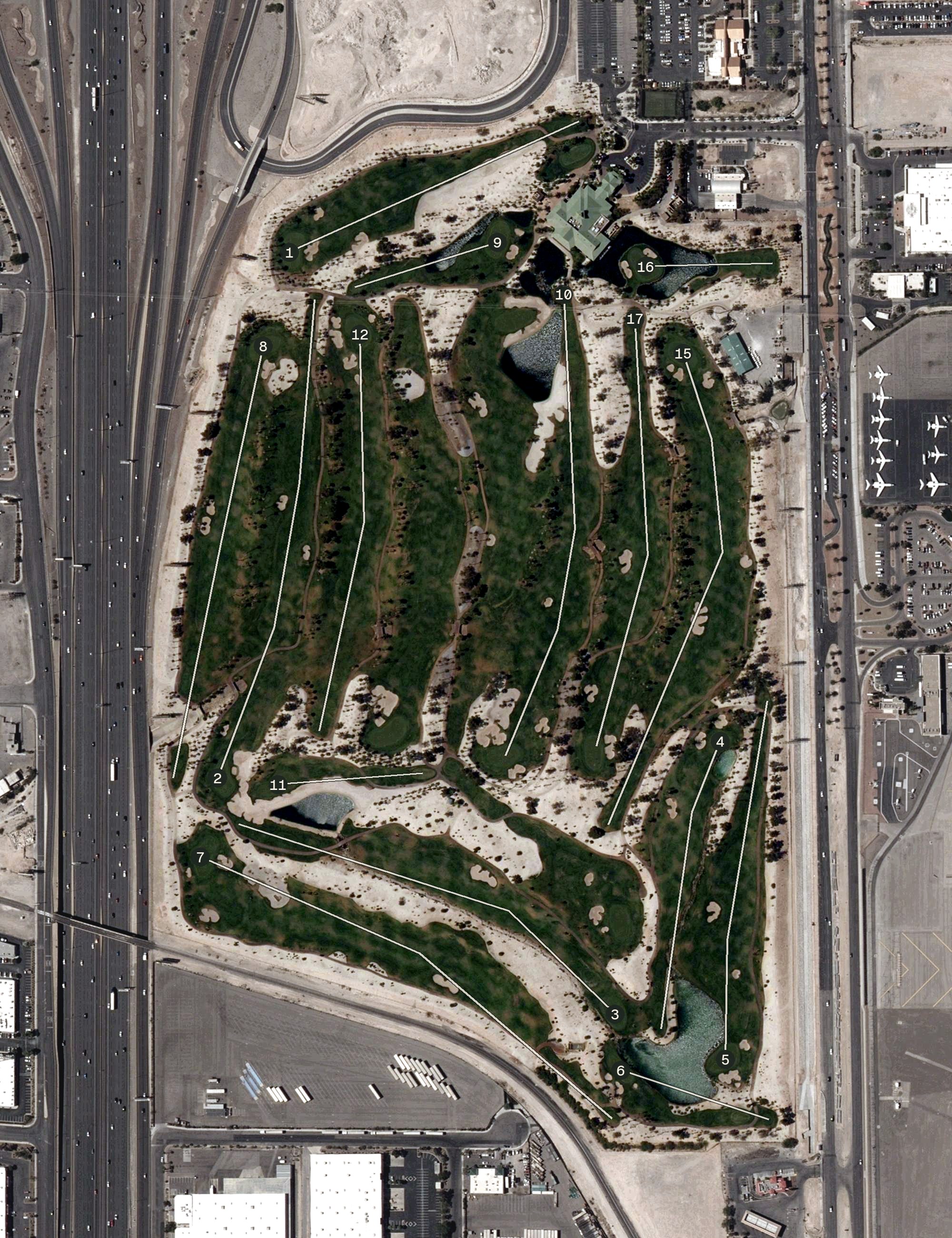Aerial view of Bali Hai Golf Club, NV