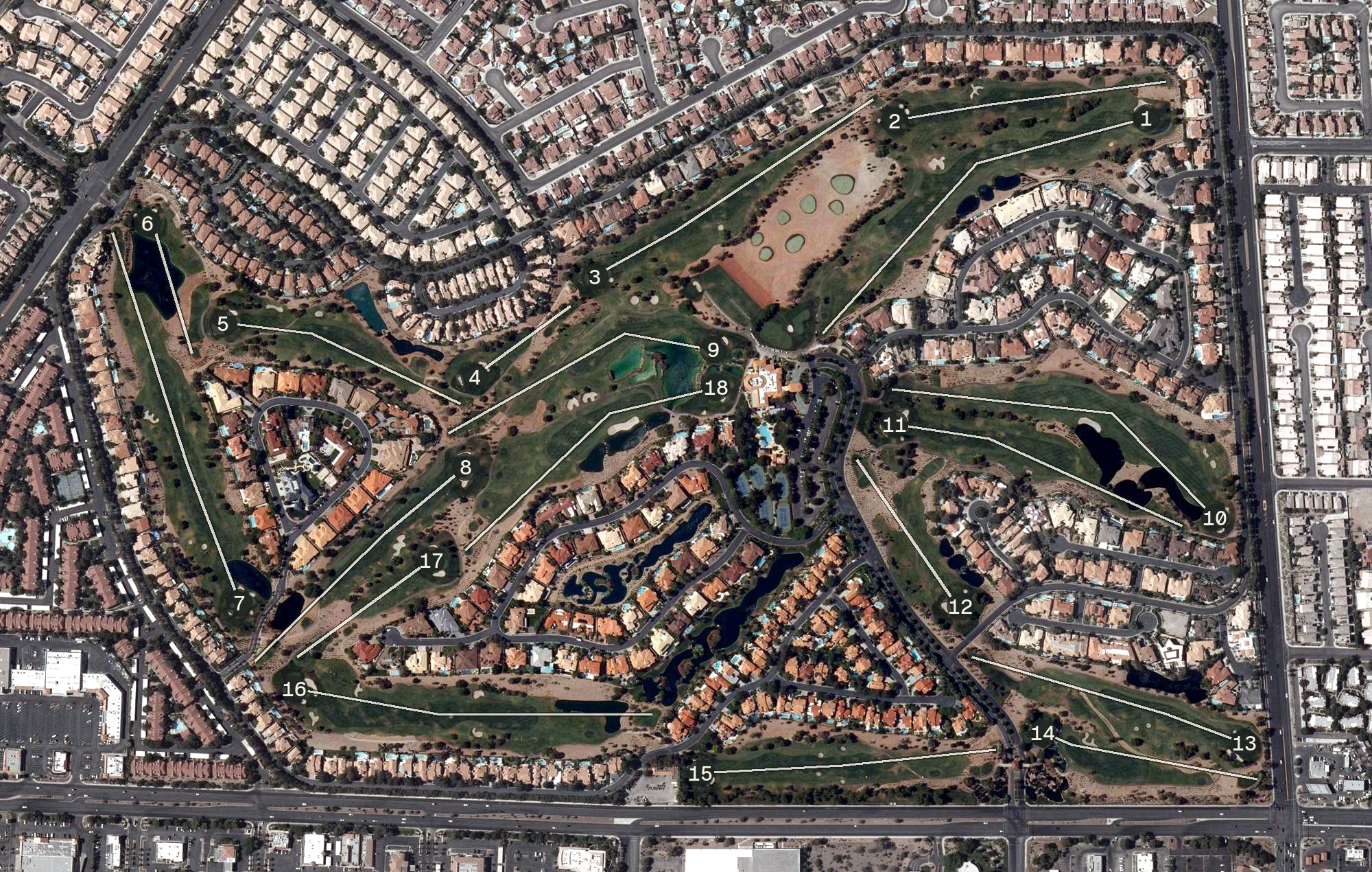 Aerial view of Canyon Gate Country Club, NV