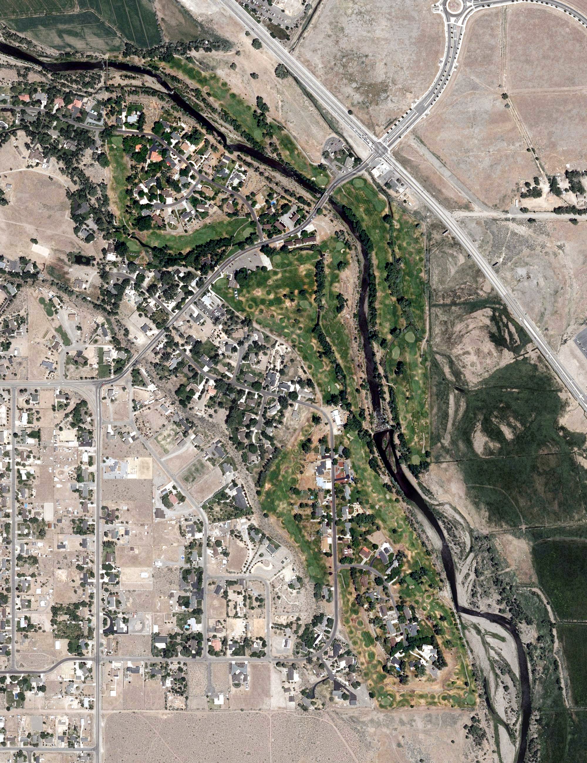 Aerial view of Carson Valley Golf Course, NV