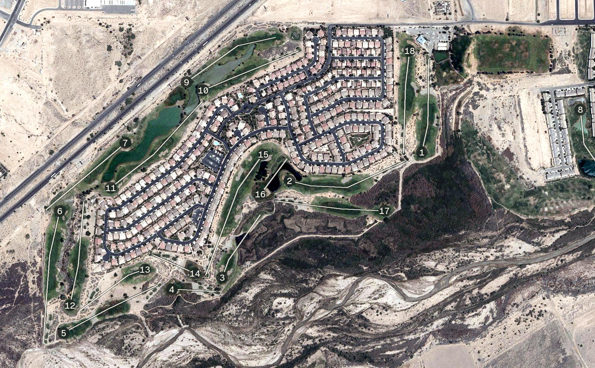 Aerial view of Casablanca Golf Course, NV