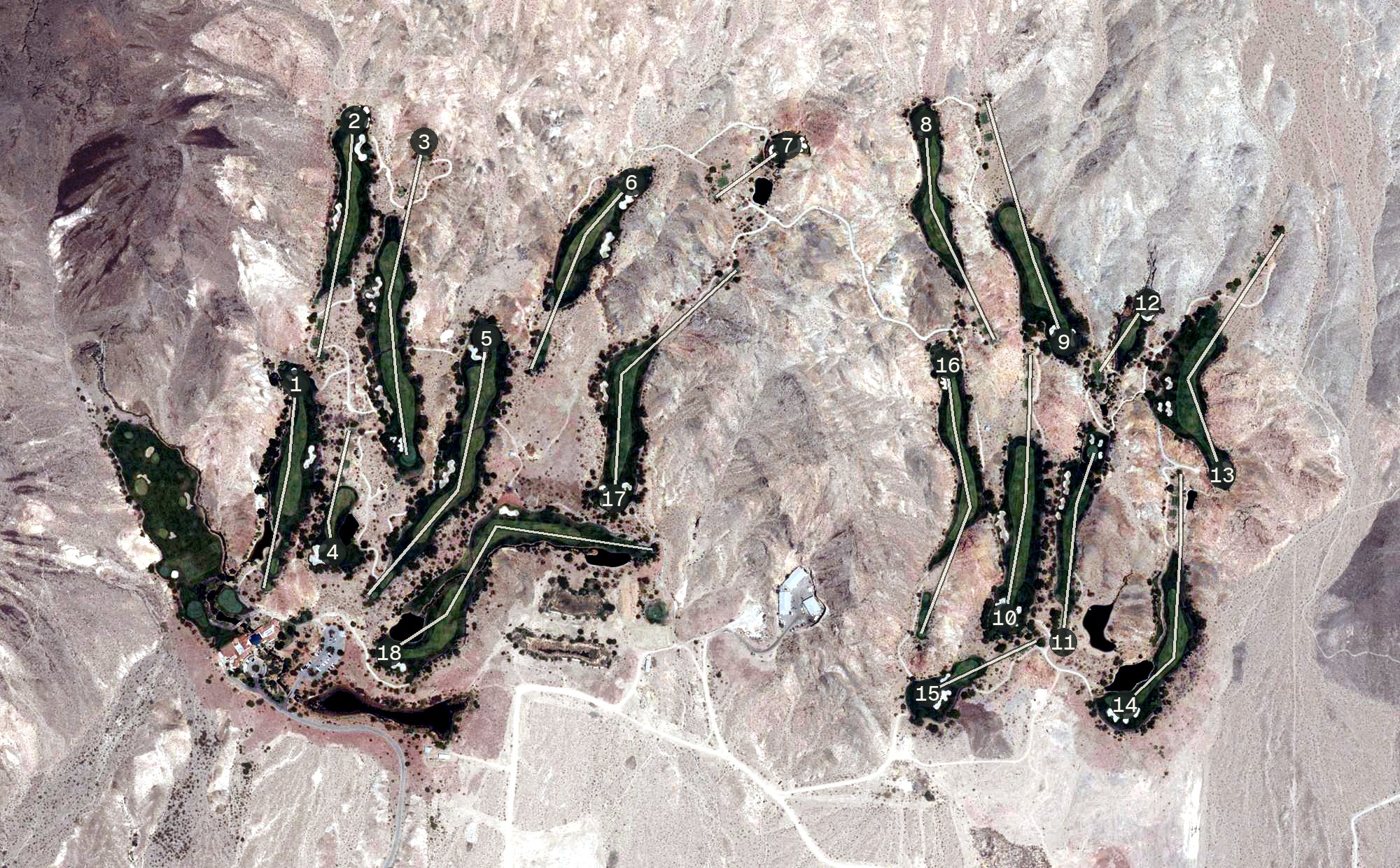 Aerial view of Cascata Golf Course, NV