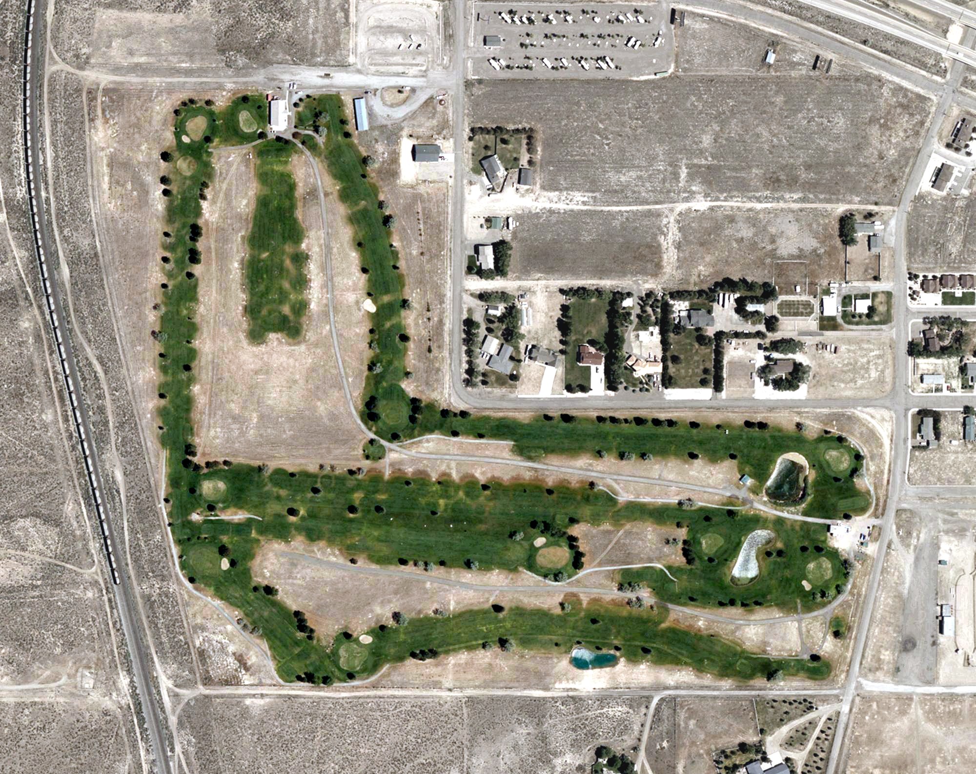 Aerial view of Chimney Rock Municipal Golf Course, NV