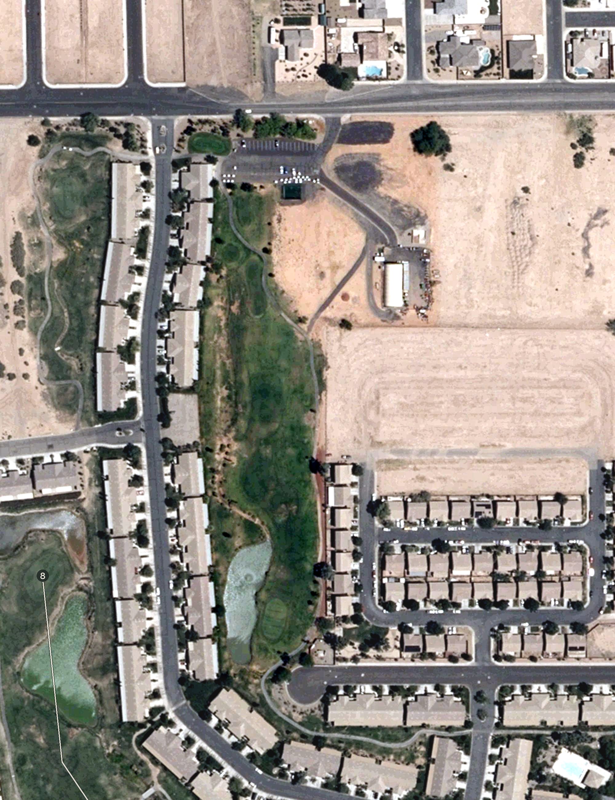 Aerial view of Coyote Willows Golf Course, NV