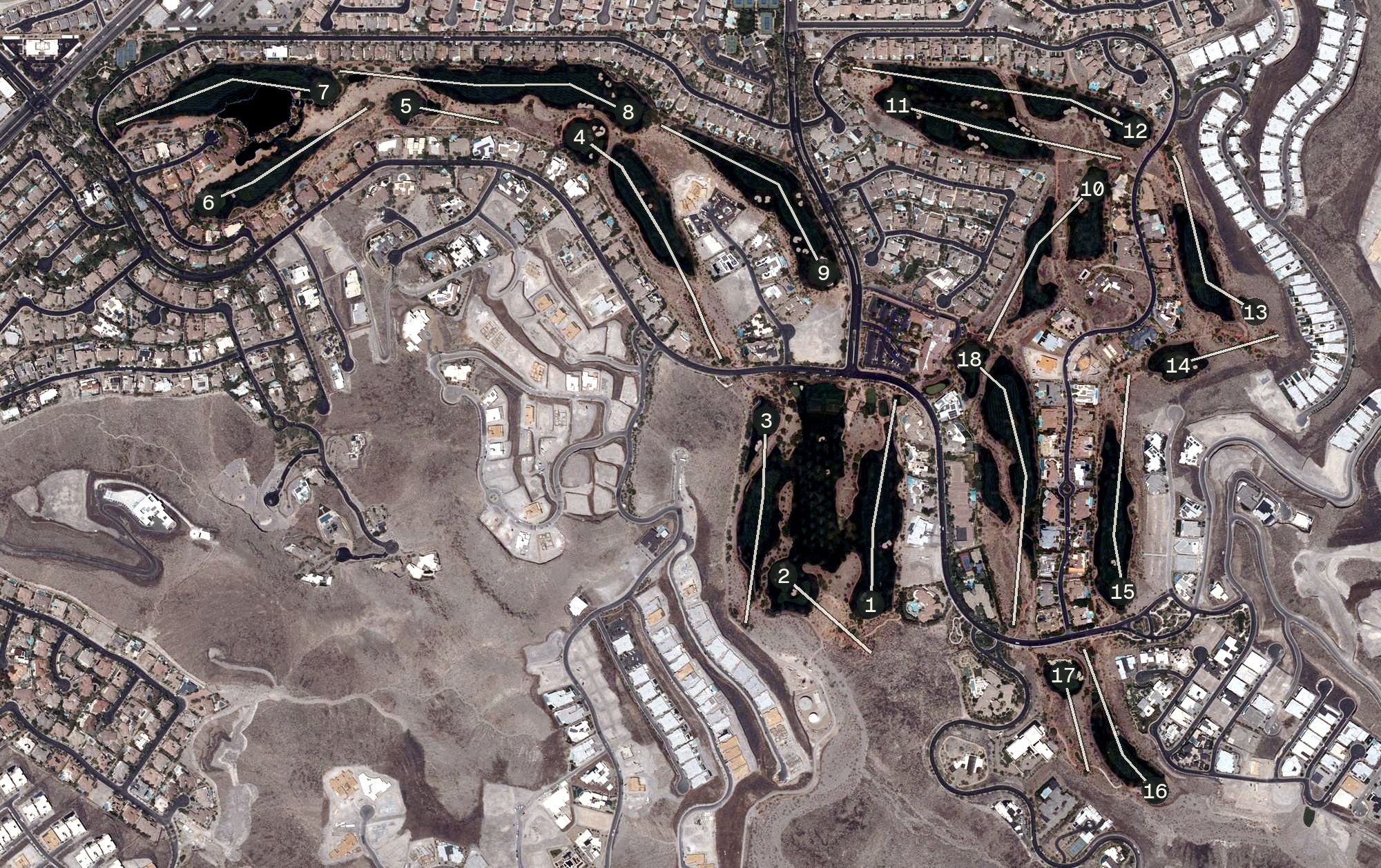 Aerial view of Dragon Ridge Country Club, NV