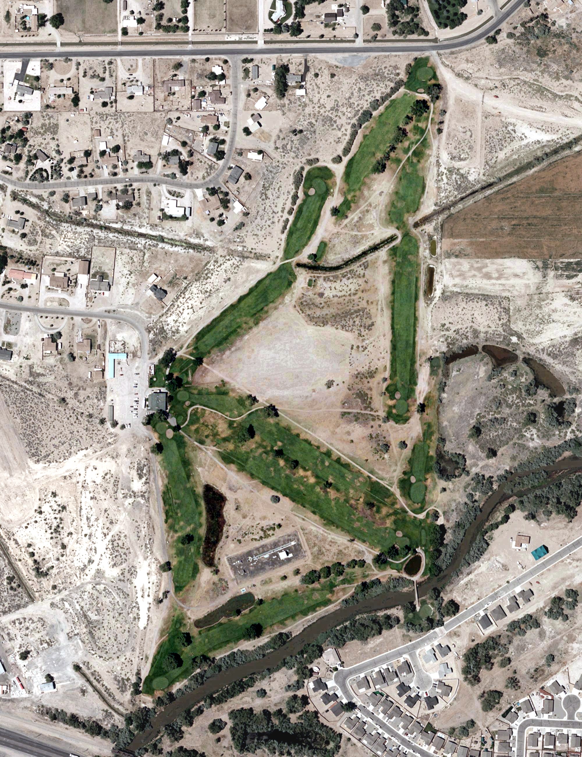 Aerial view of Fallon Golf Course, NV