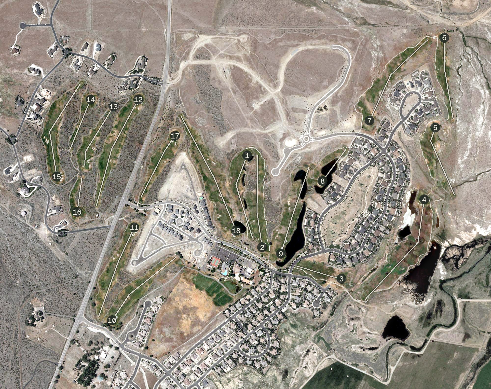 Aerial view of Genoa Golf Club - Ranch Course, NV