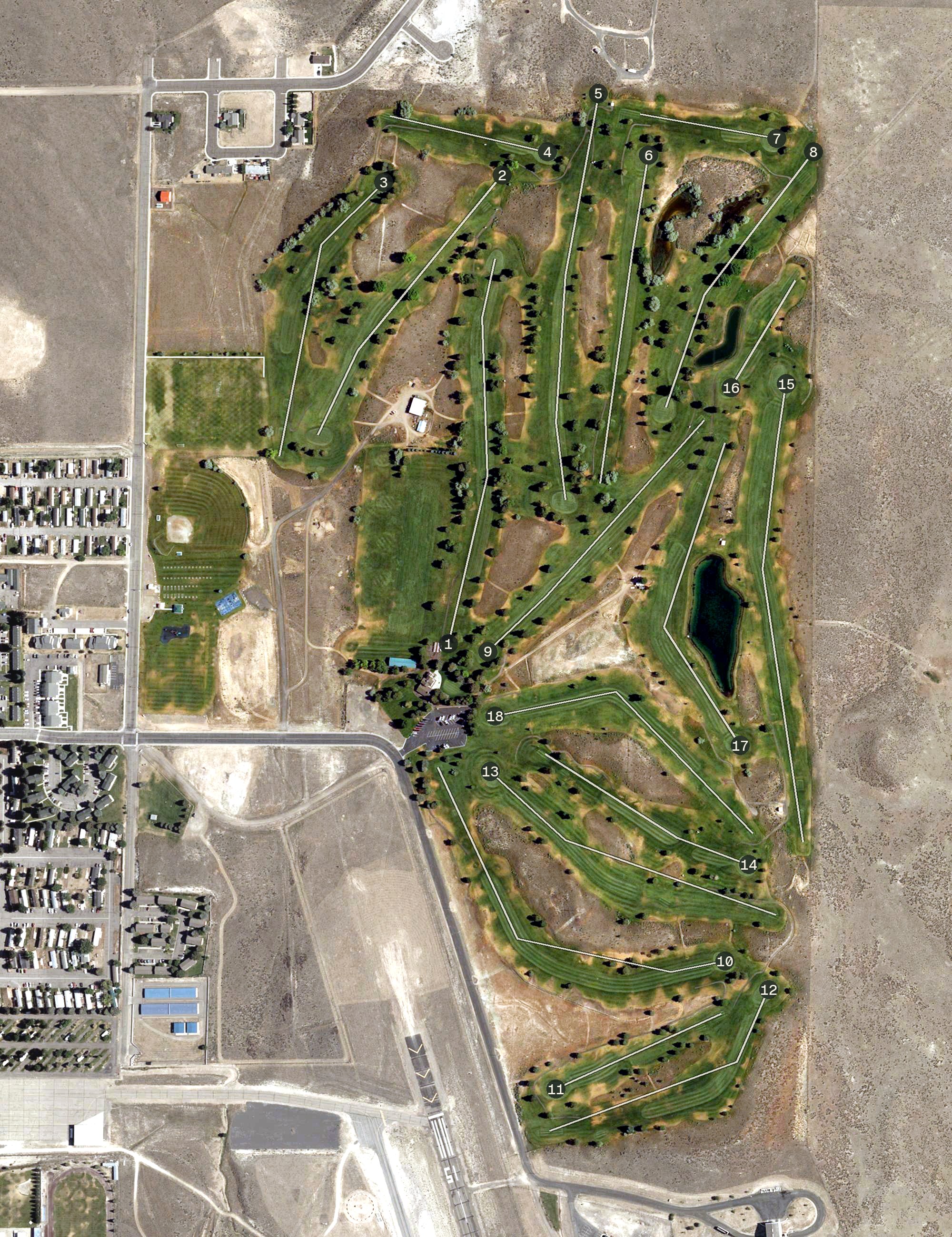 Aerial view of Jackpot Golf Club, NV