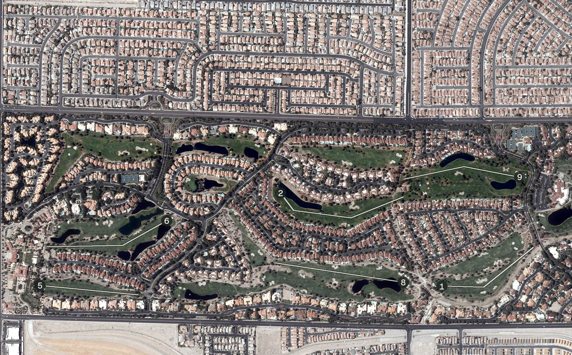Aerial view of Lakes Course, NV