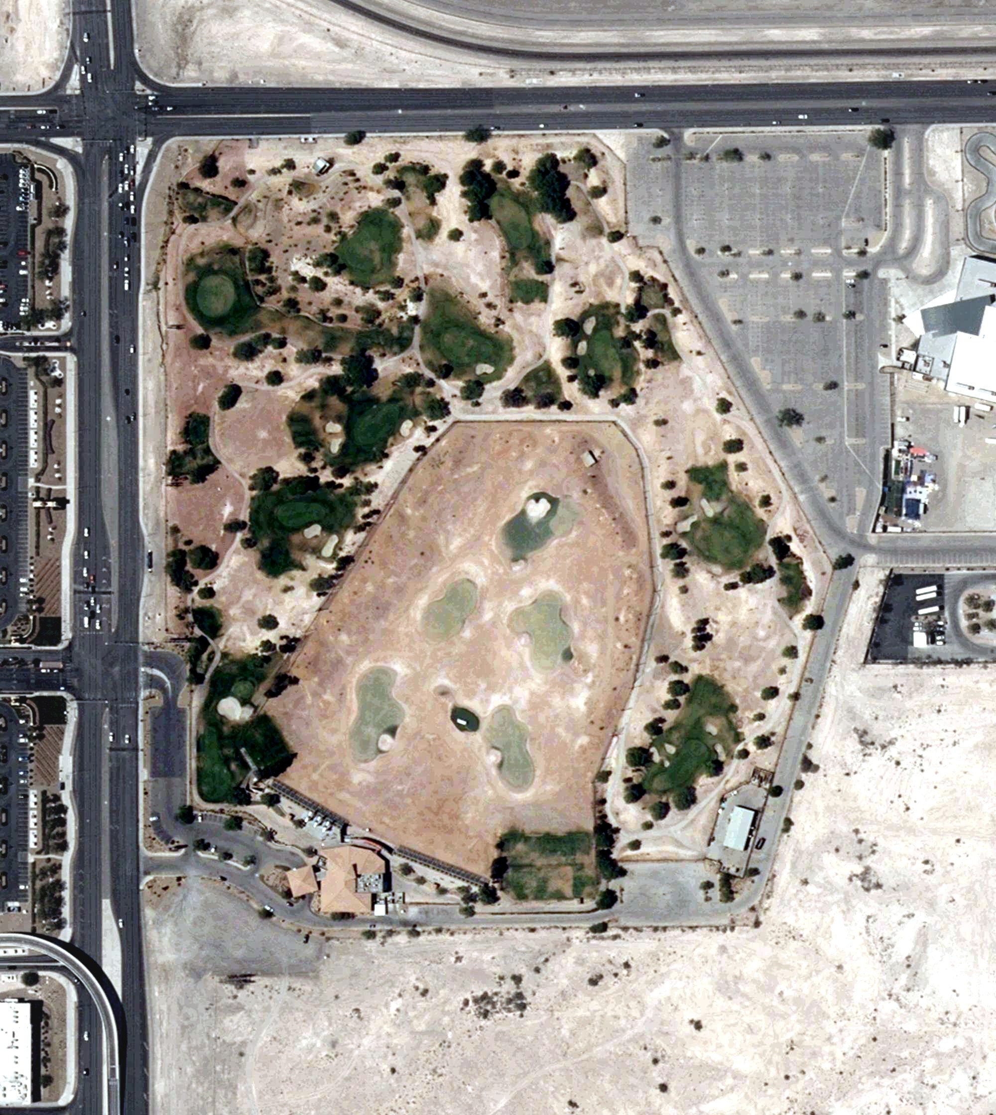 Aerial view of Las Vegas Golf Center, NV