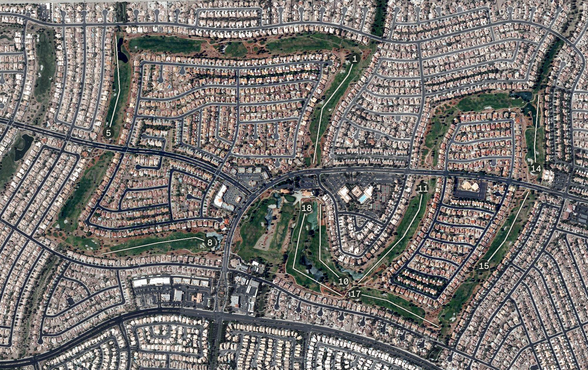 Aerial view of Palm Valley Golf Course, NV