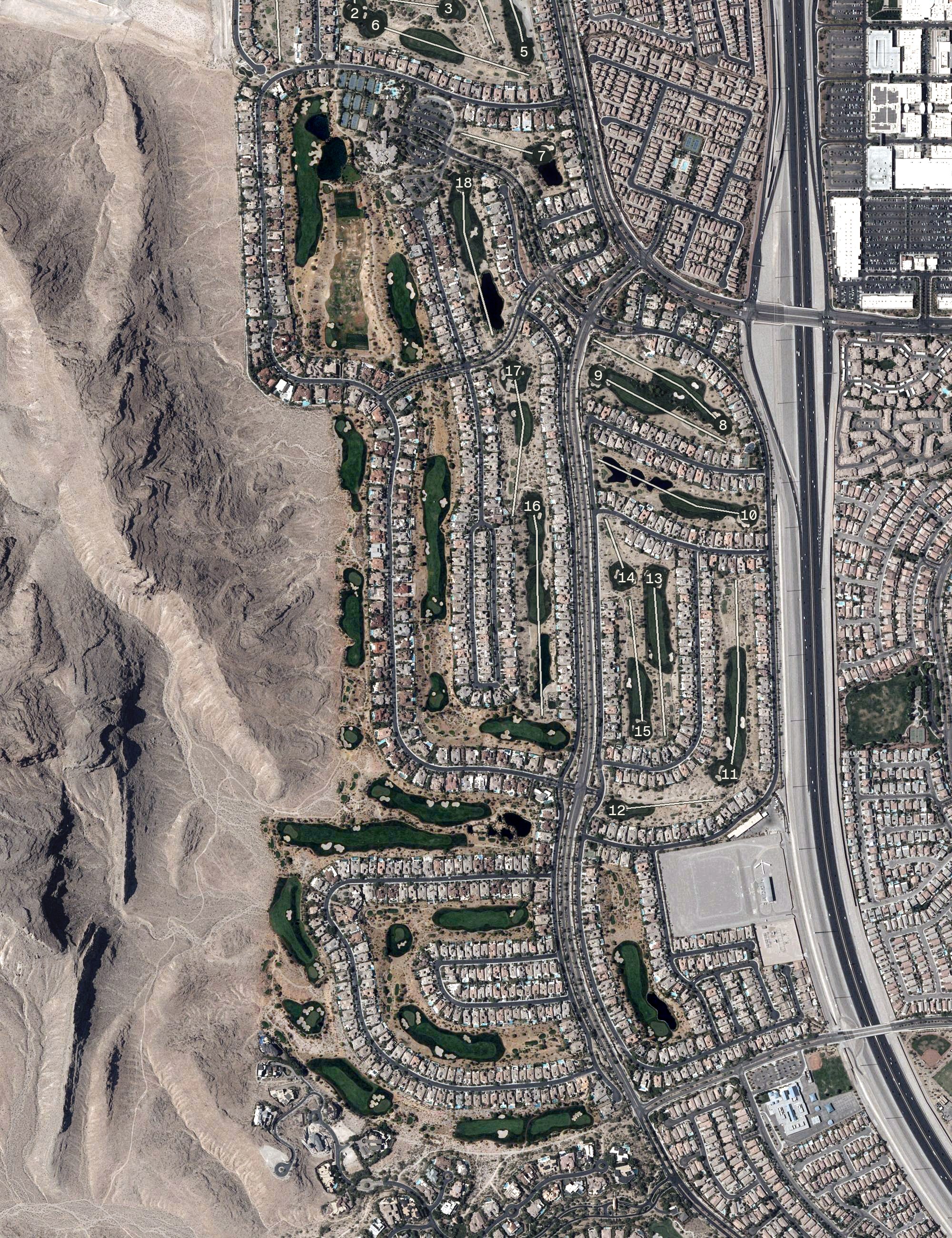 Aerial view of Red Rock Country Club, NV