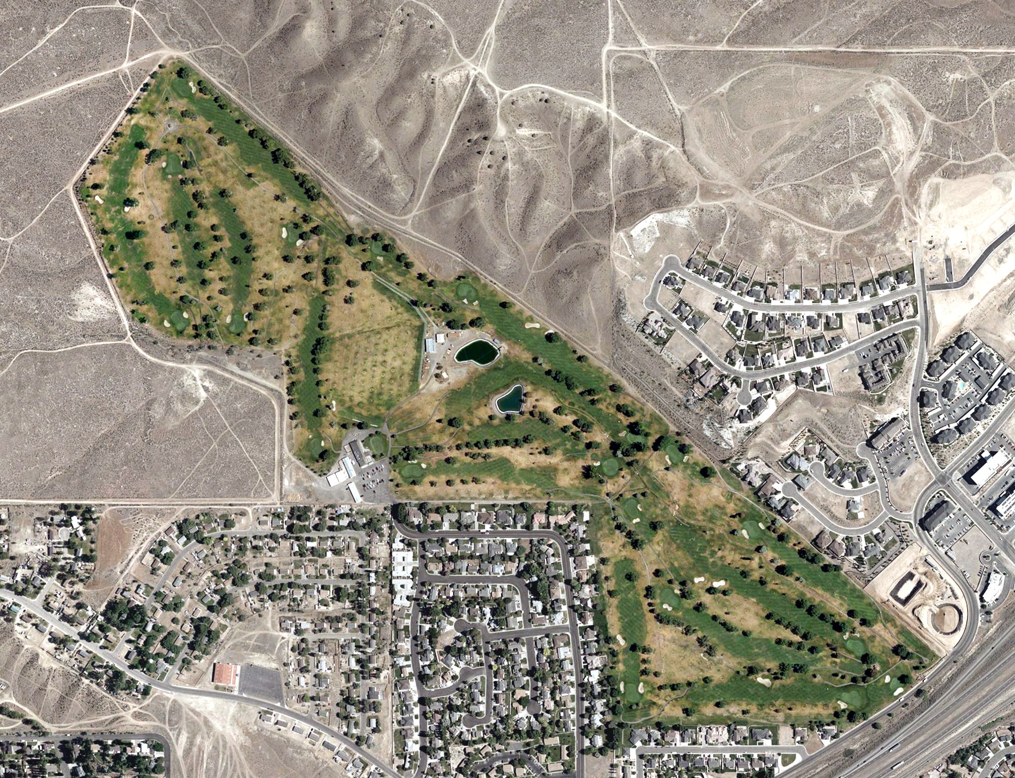 Aerial view of Ruby View Golf Course, NV