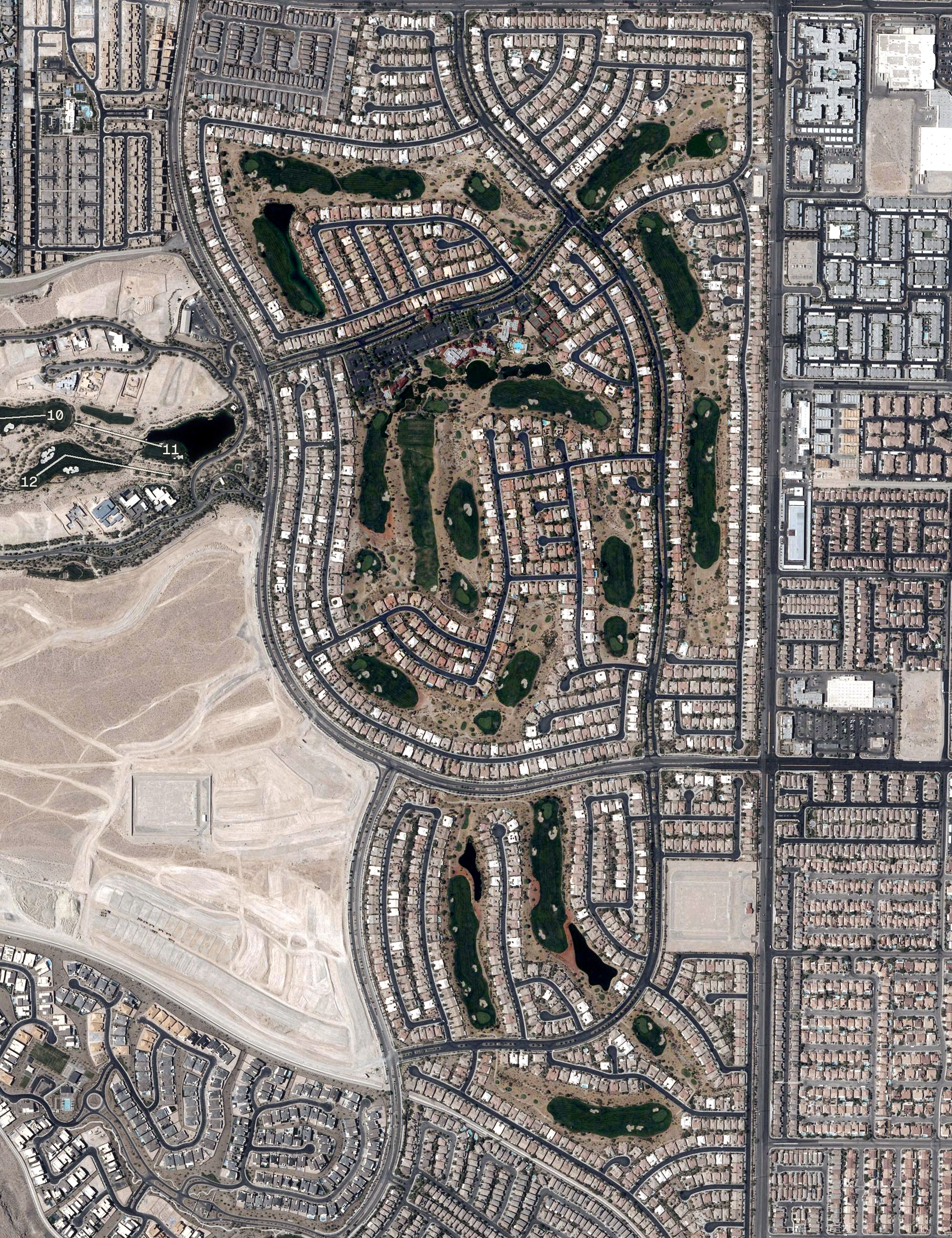 Aerial view of Siena Golf Club, NV