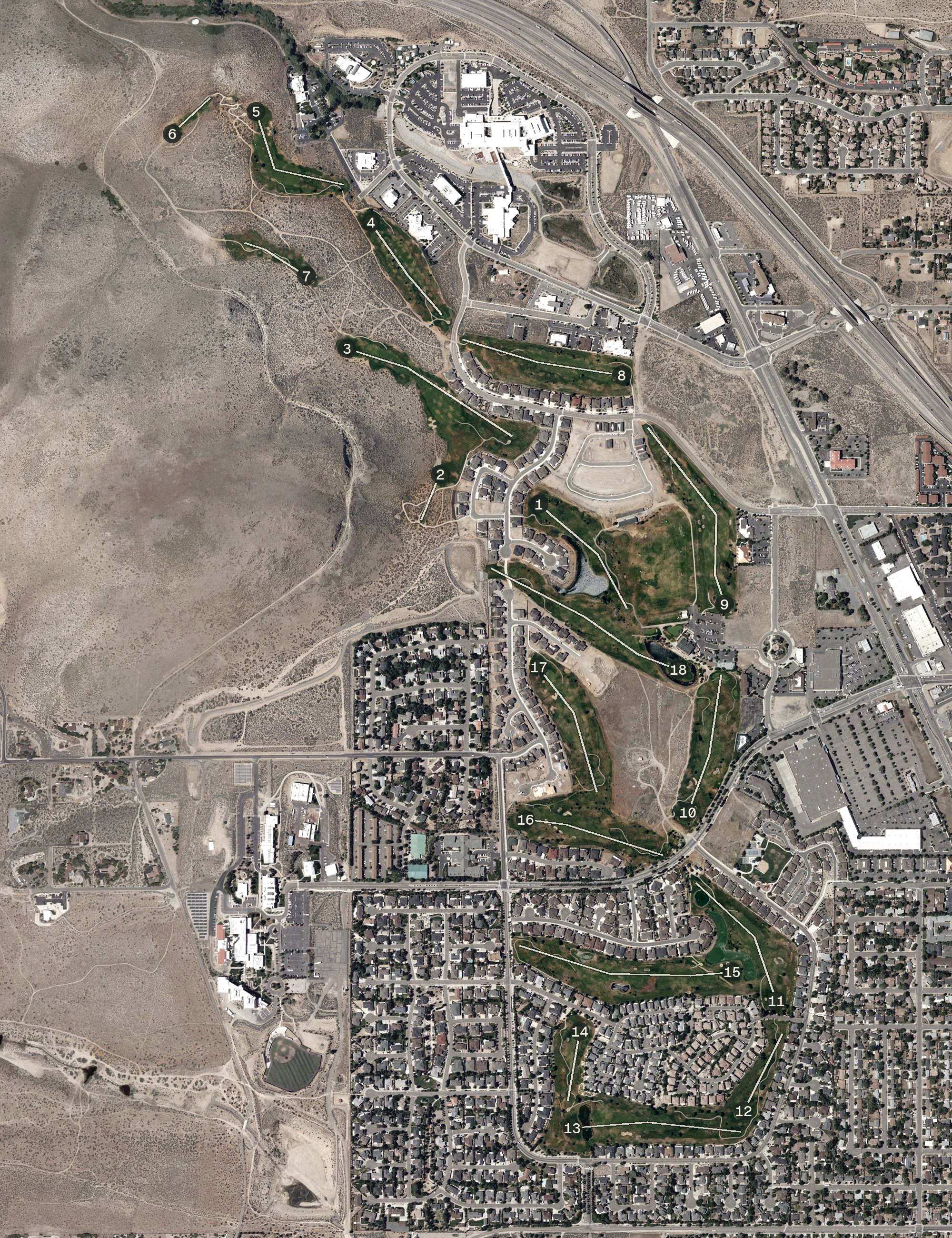 Aerial view of Silver Oak Golf, NV