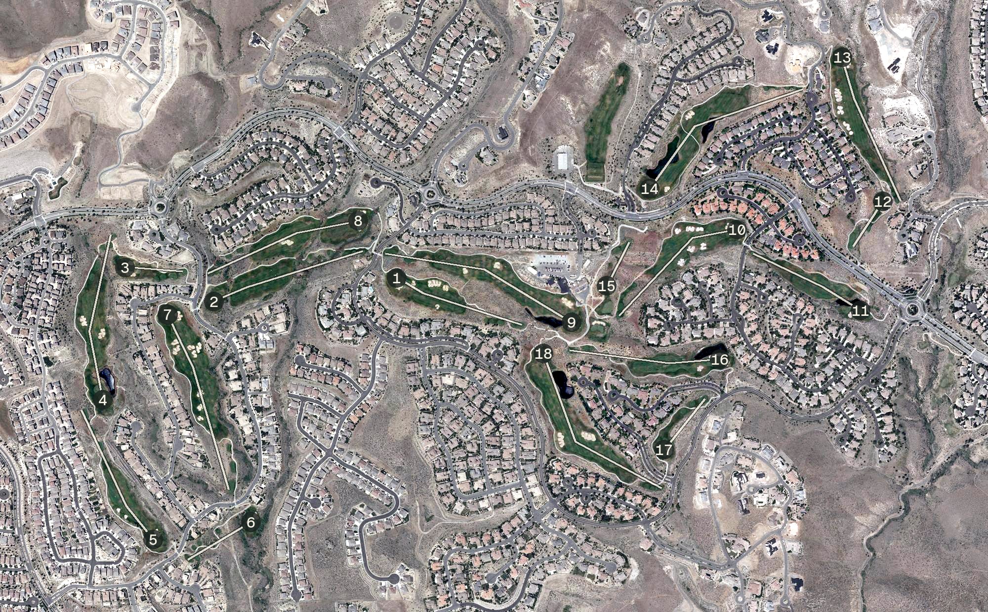 Aerial view of Somersett Golf and Country Club, NV