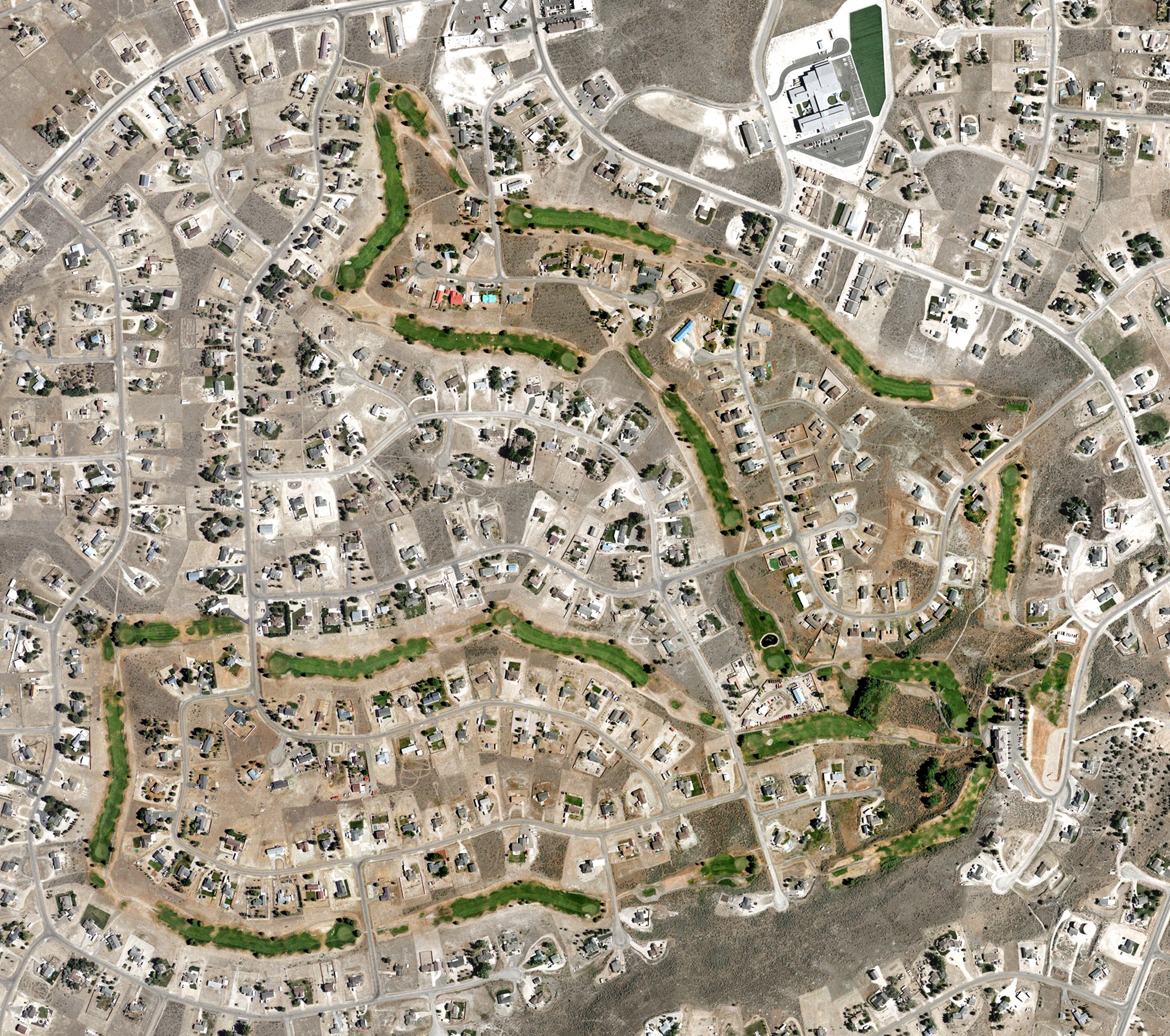 Aerial view of Spring Creek Golf Course, NV