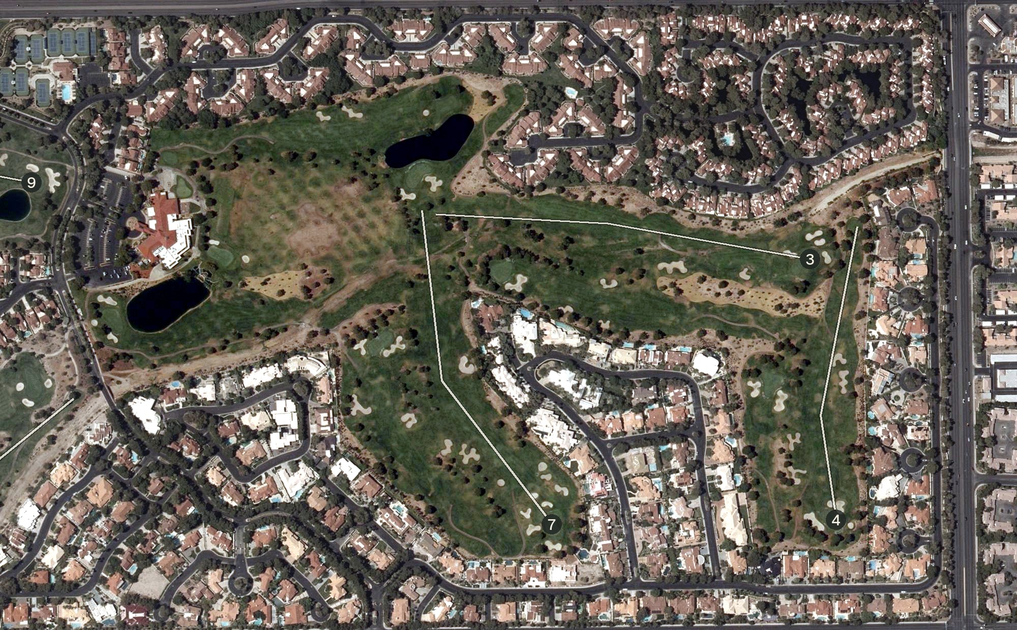 Aerial view of Sunrise Course, NV