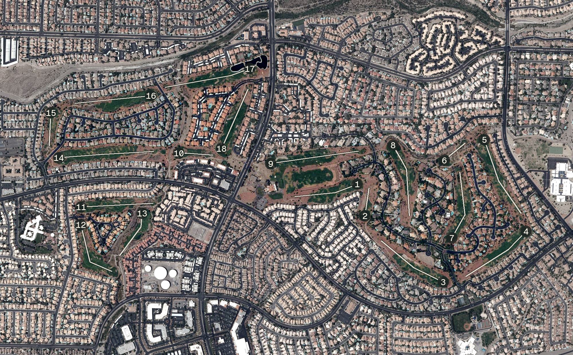 Aerial view of The Legacy Golf Club, NV