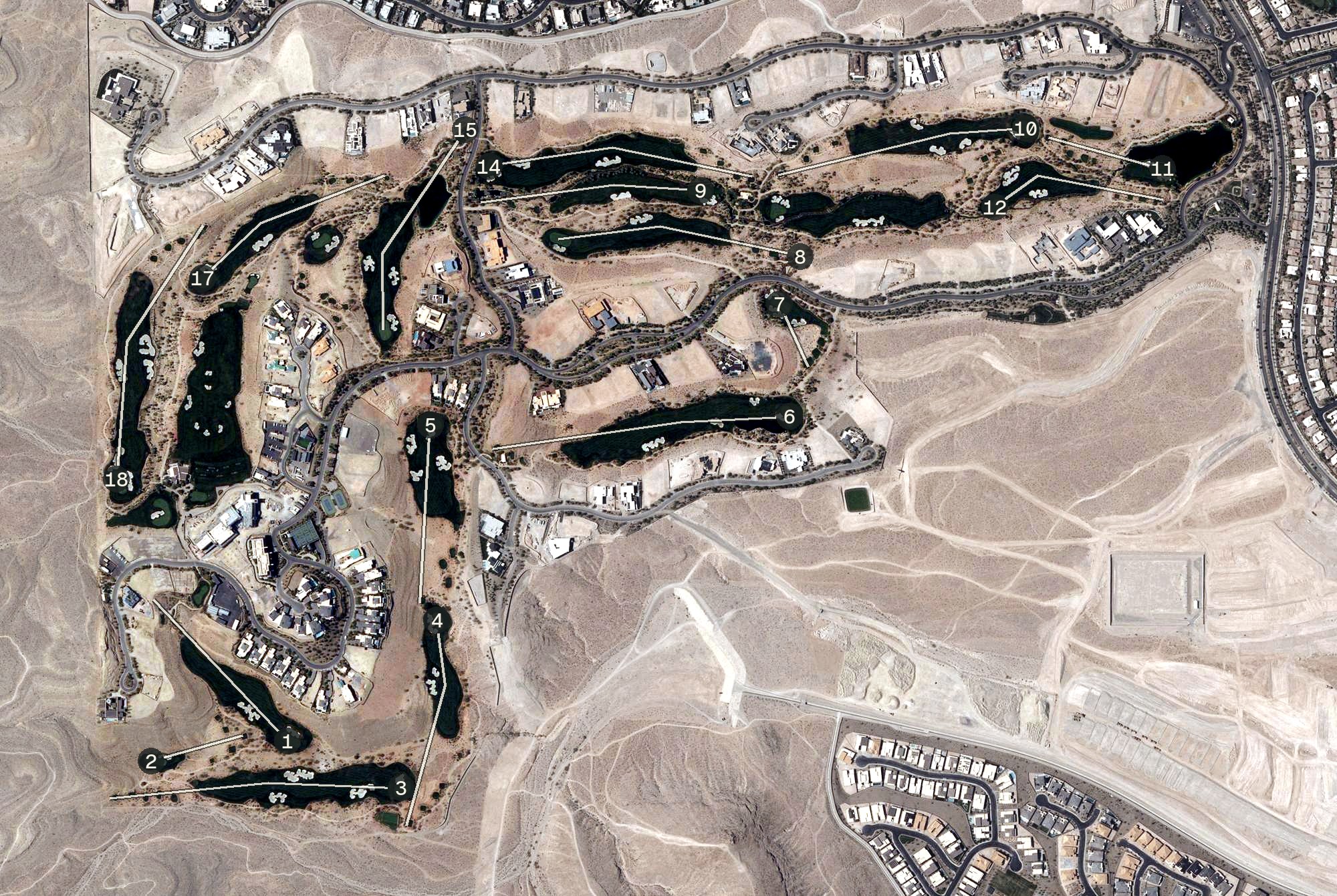 Aerial view of The Summit Club, NV