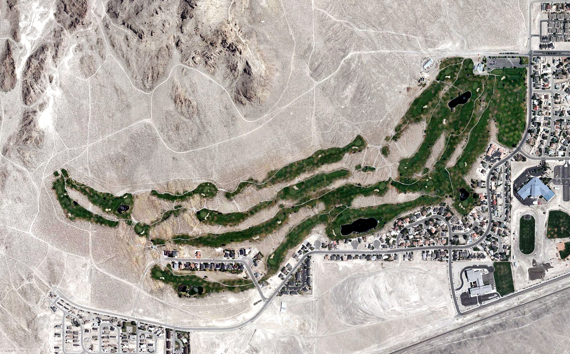 Aerial view of Toana Vista Golf Course, NV