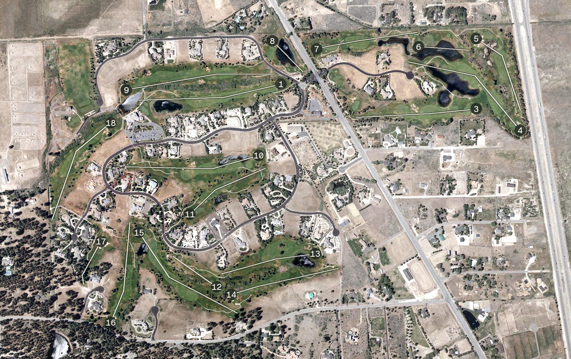 Aerial view of Toiyabe Golf Club, NV