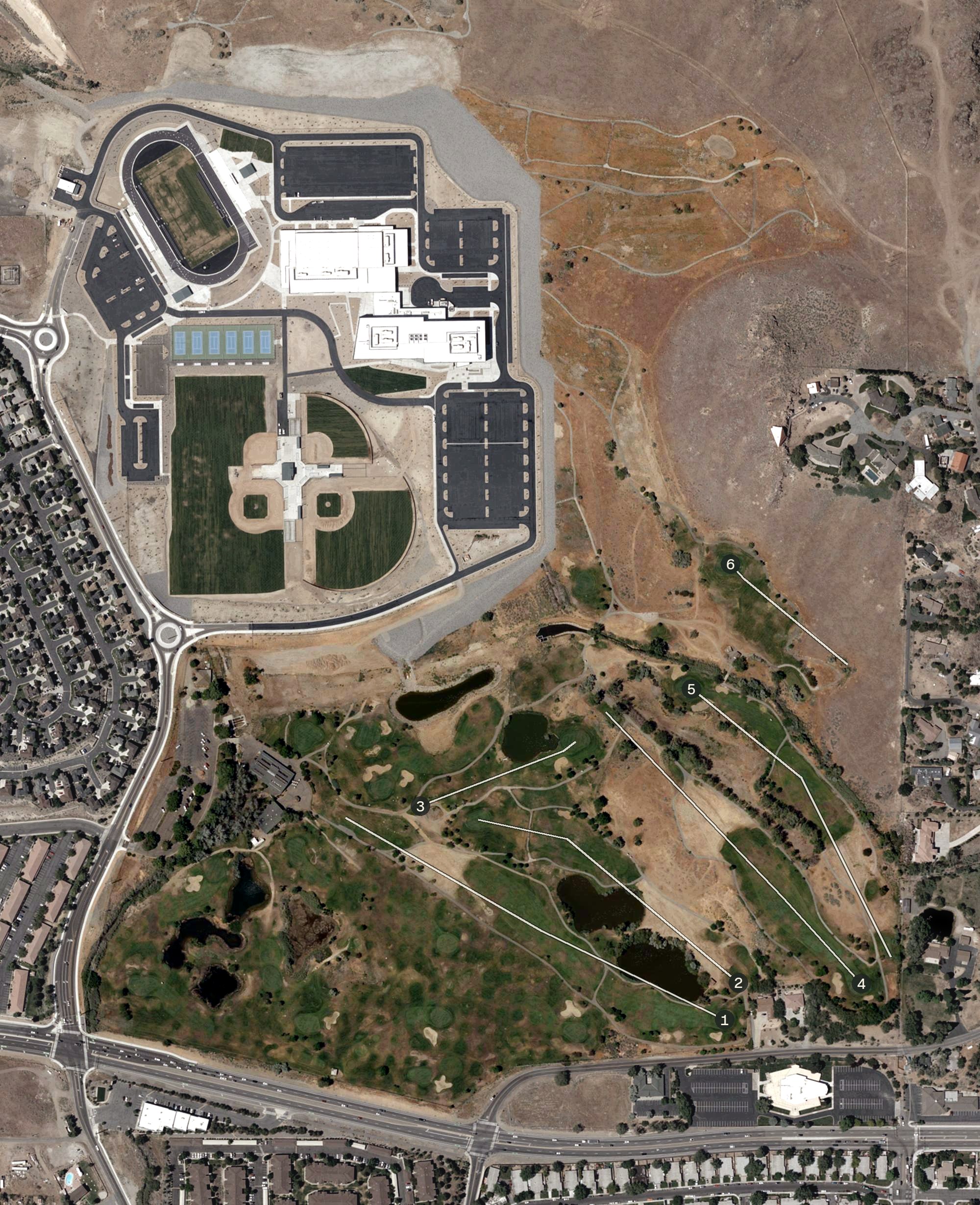 Aerial view of Wildcreek Golf Course, NV