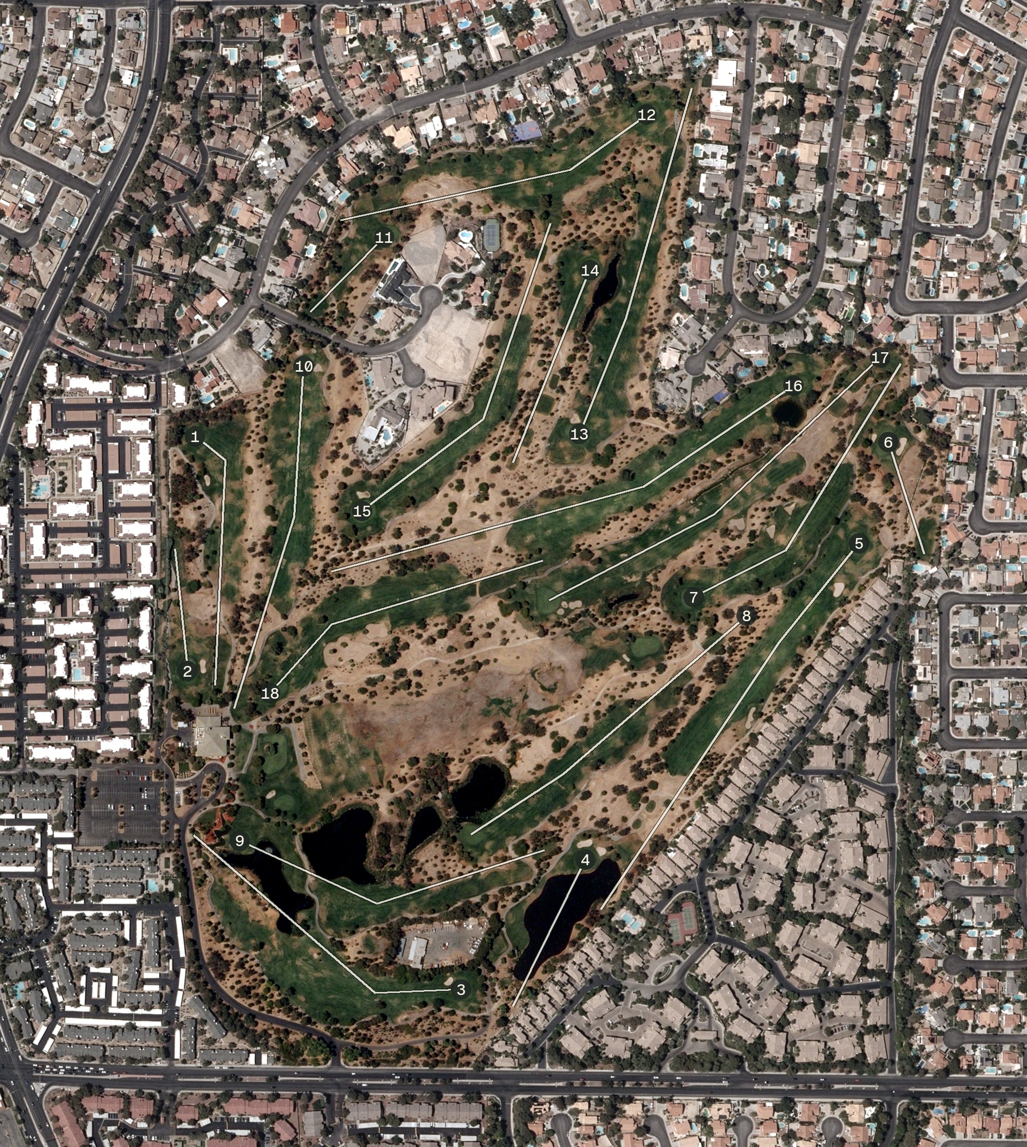 Aerial view of Wildhorse Golf Club, NV