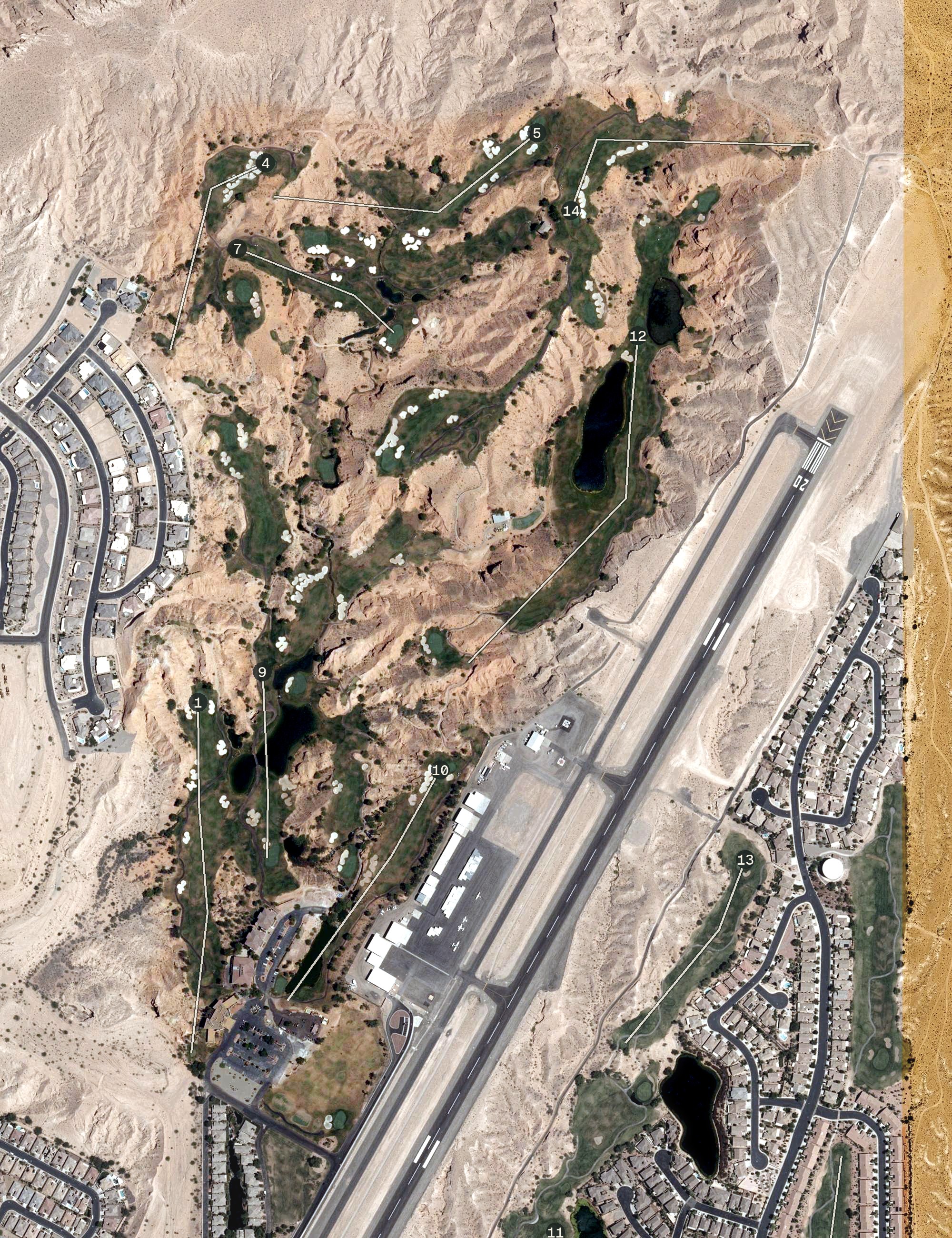 Aerial view of Wolf Creek Golf Club, NV