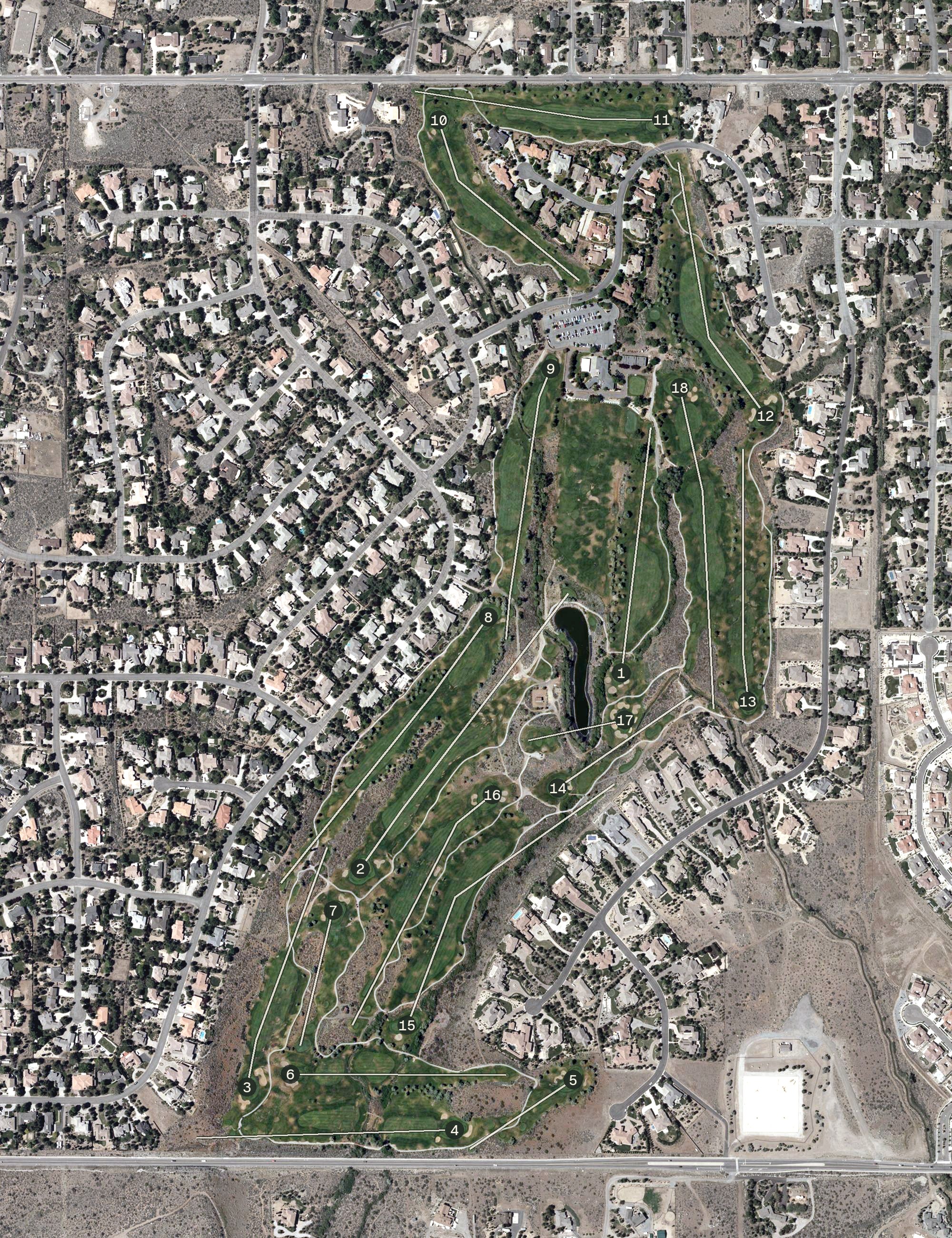Aerial view of Wolf Run Golf Club, NV