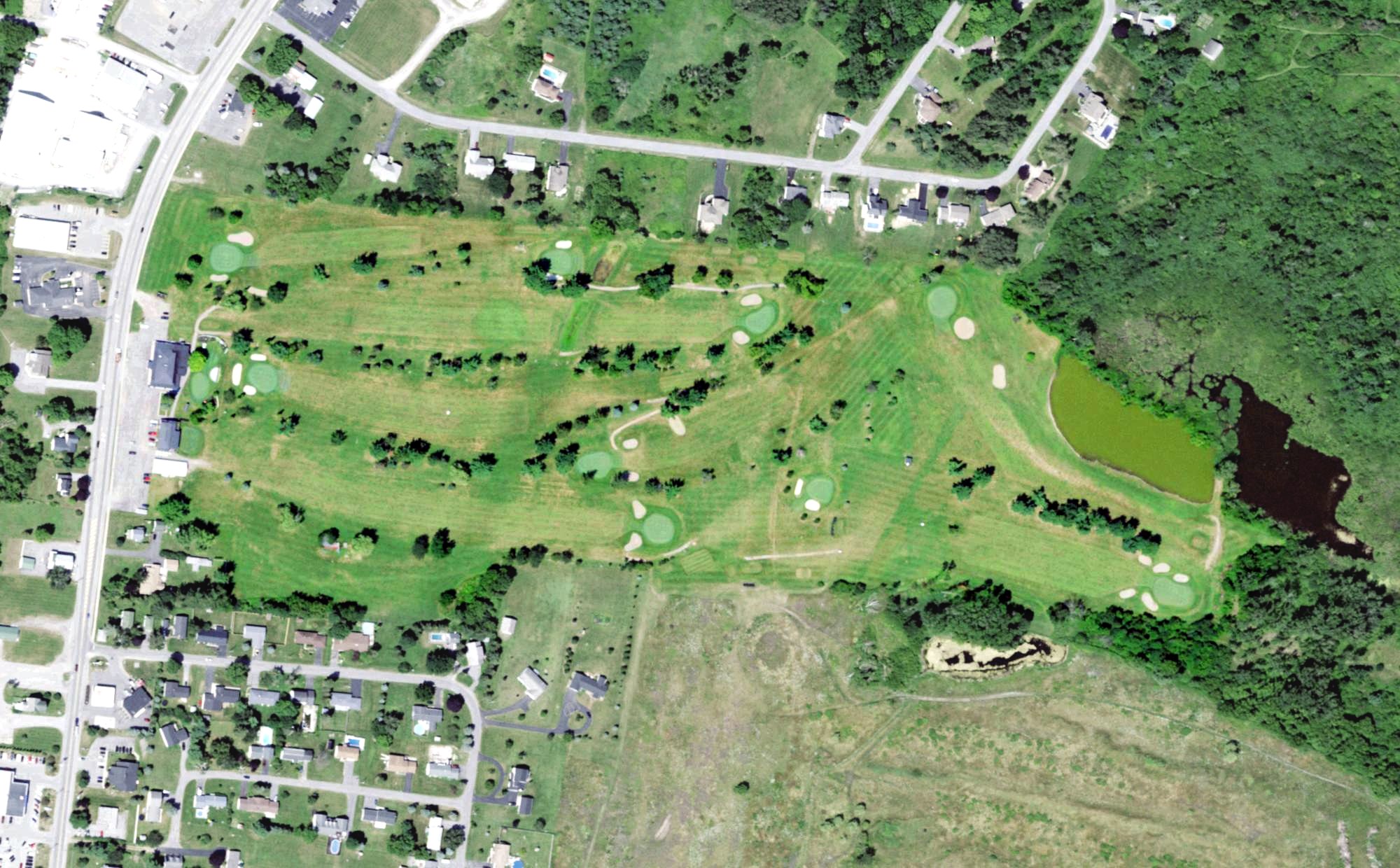 Aerial view of Adams Country Club, NY