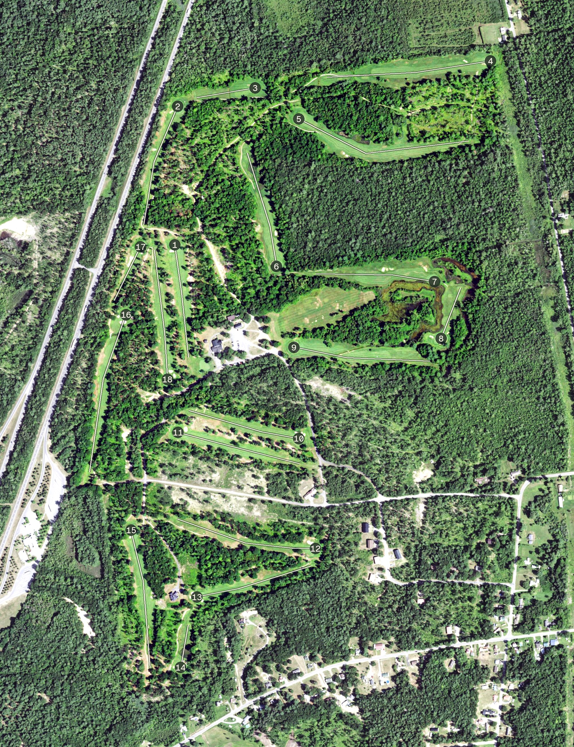 Aerial view of Adirondack Golf And Country Club, NY