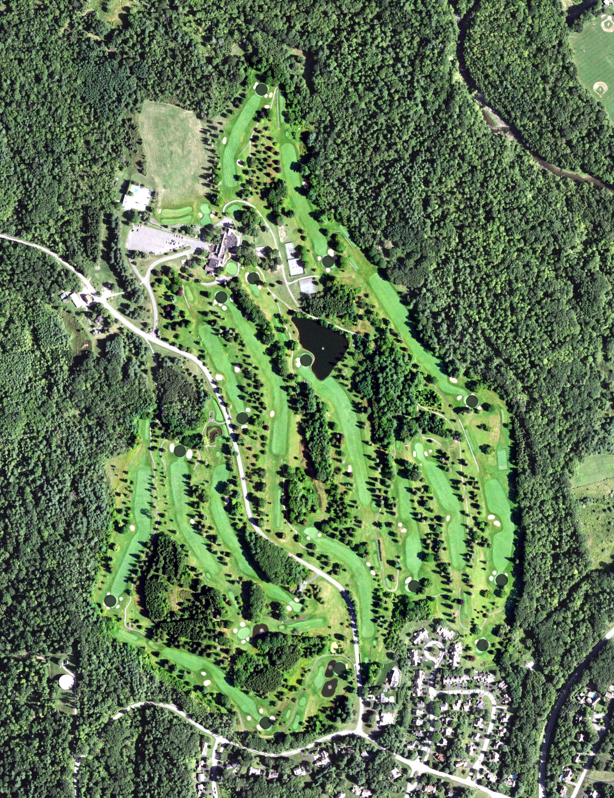 Aerial view of Albany Country Club, NY