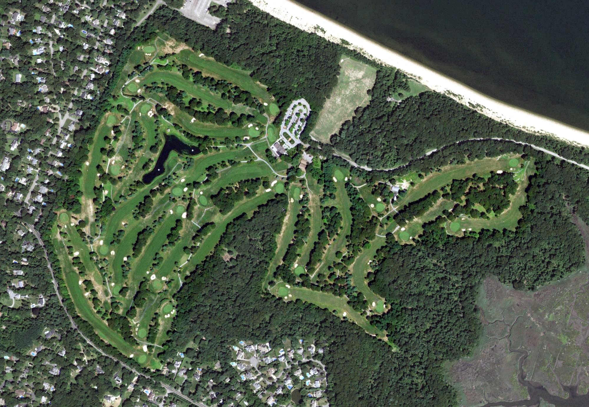 Aerial view of Alfred E. Smith Golf Course, NY