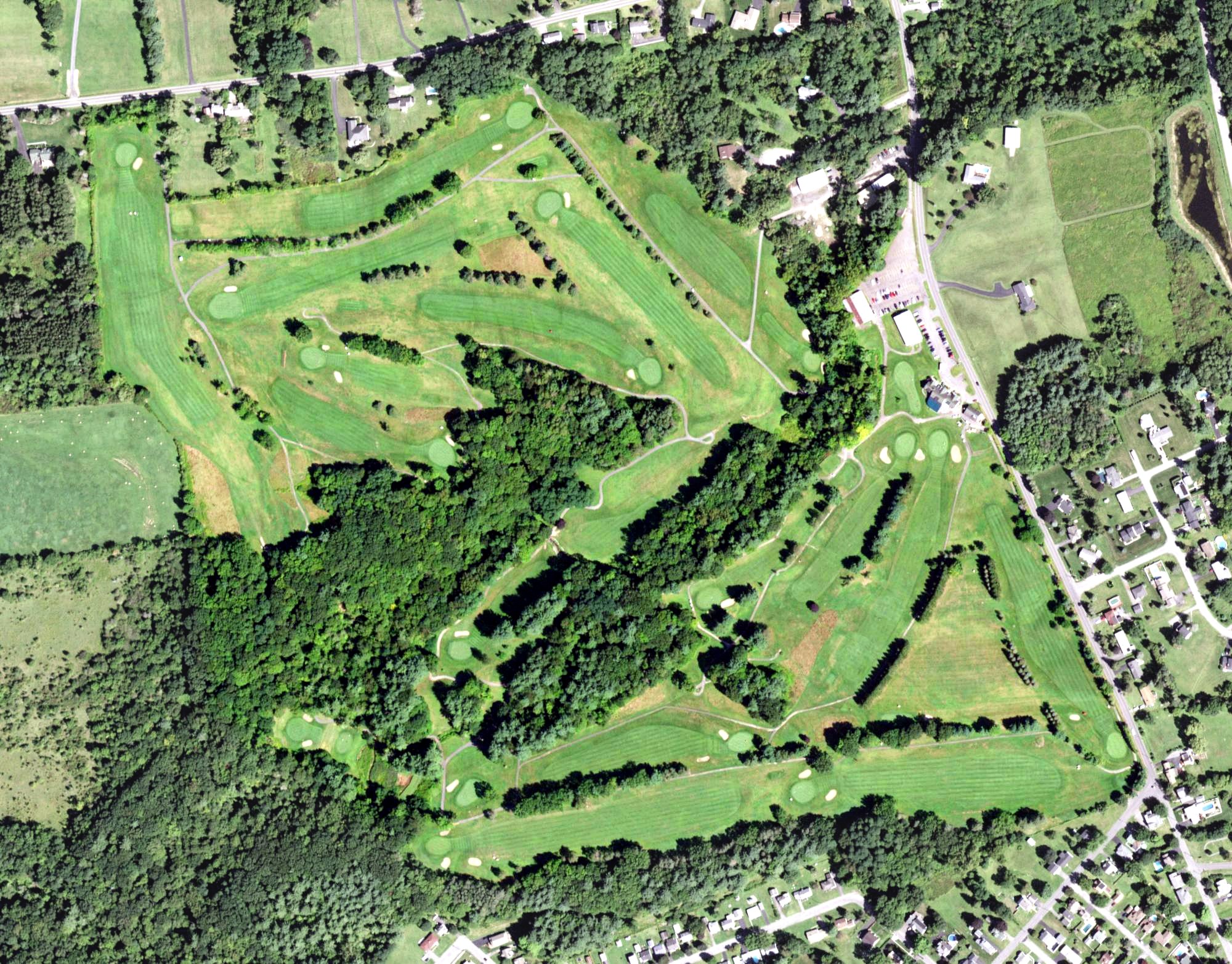 Aerial view of Amsterdam Municipal Golf Course, NY