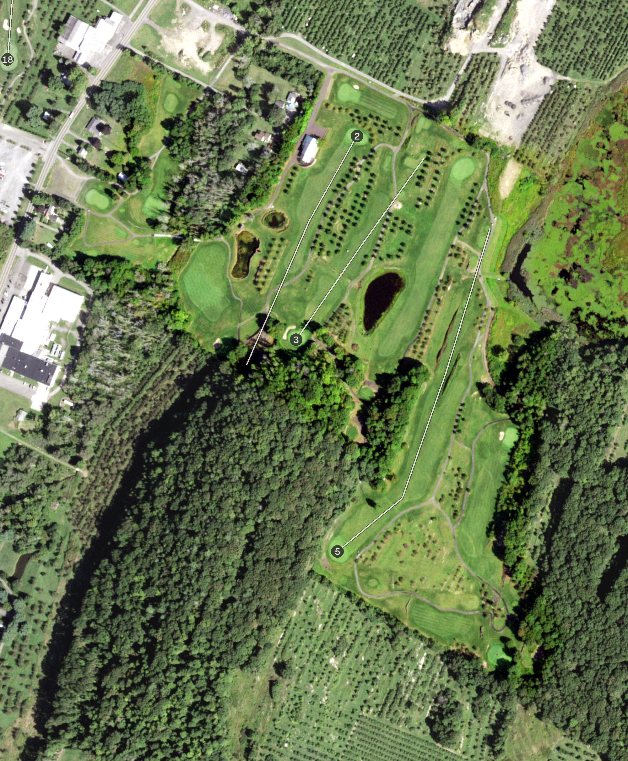 Aerial view of Apple Greens East, NY