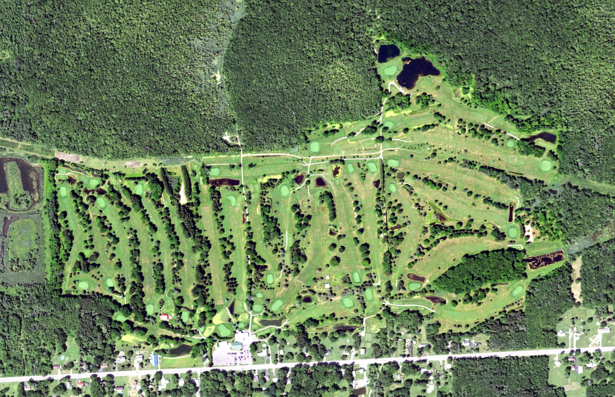 Aerial view of Arrowhead Golf Course, NY