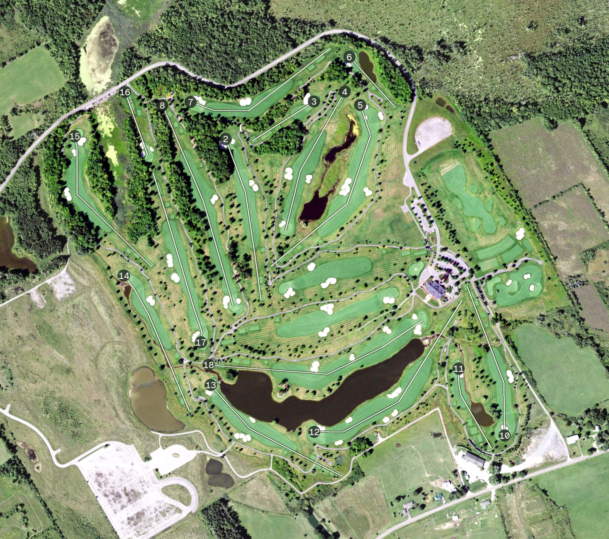 Aerial view of Atunyote at Turning Stone, NY