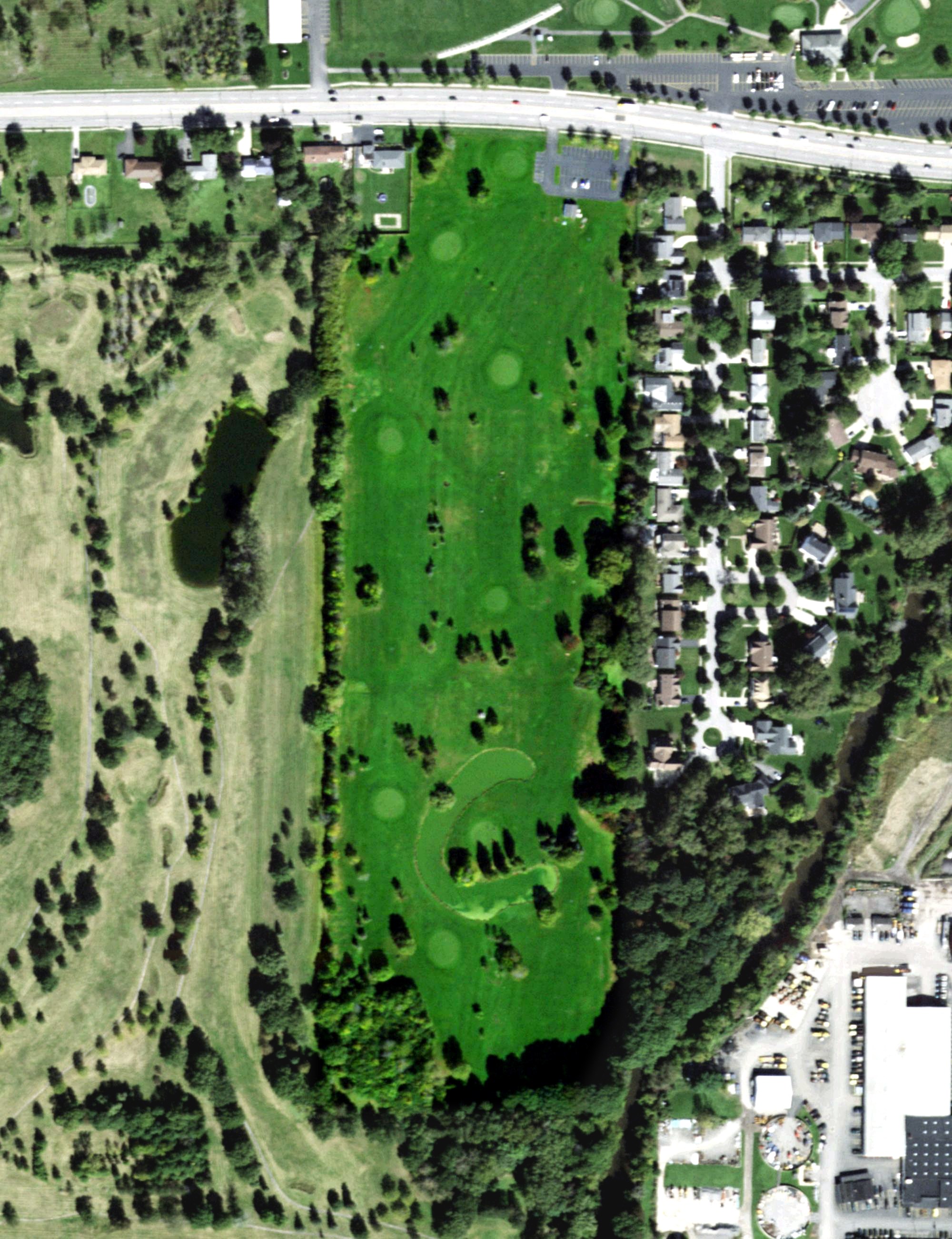 Aerial view of Audubon 9-Par Golf Course, NY